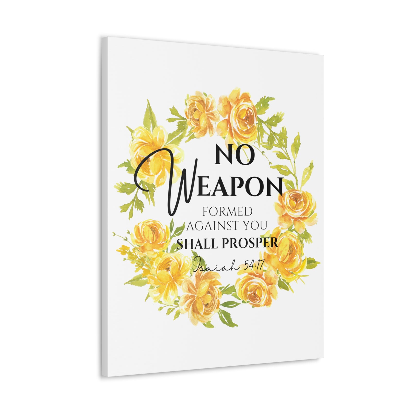 Scripture Walls Isaiah 54:17 No Weapon Bible Verse Canvas Christian Wall Art Ready to Hang Unframed-Express Your Love Gifts