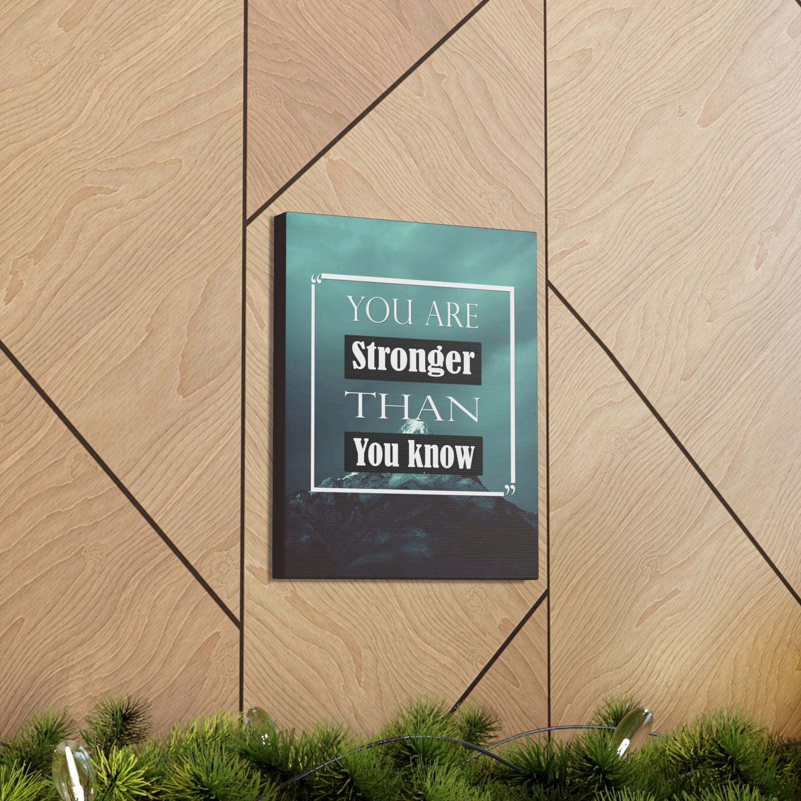 Inspirational Quote Canvas You Are Stronger Than You Know Motivational Print Ready to Hang Artwork-Express Your Love Gifts