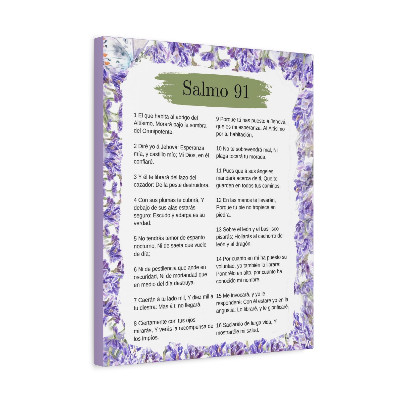 Salmo 91 Impresión De Arte Cristiano en la Pared Lista Para Colgar-Express Your Love Gifts