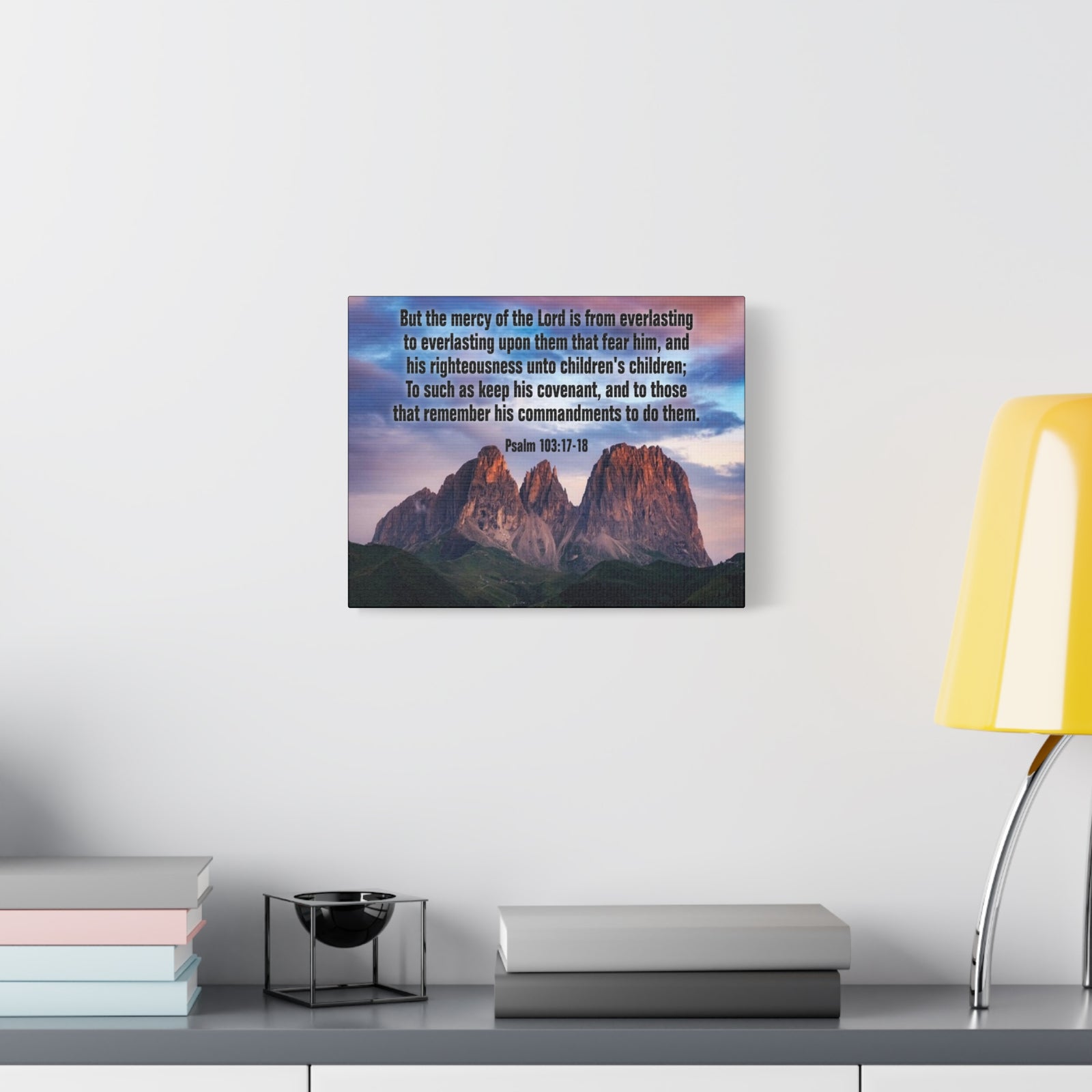 Bible Verse Canvas The Mercy of The Lord Psalm 118:24 Christian Home Decor Scripture Art-Express Your Love Gifts