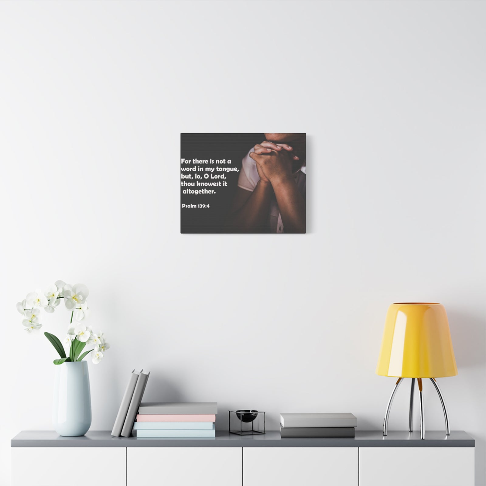 Bible Verse Canvas For There is Not a Word Psalm 139:4 Christian Home Décor Wall Art Scripture Ready to Hang Faith Print-Express Your Love Gifts