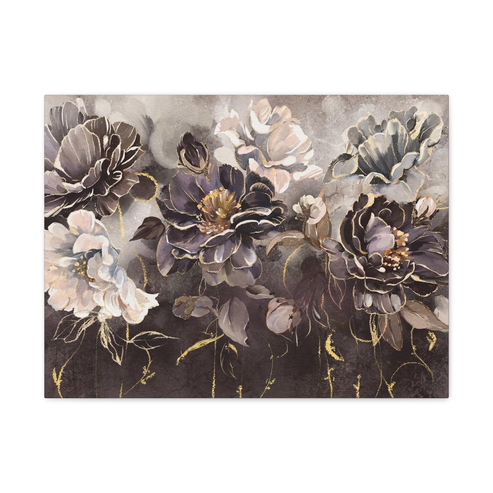 Oil Painting With Flower Rose & Leaves Flower Canvas Wall Art for Home Decor Ready-to-Hang-Express Your Love Gifts