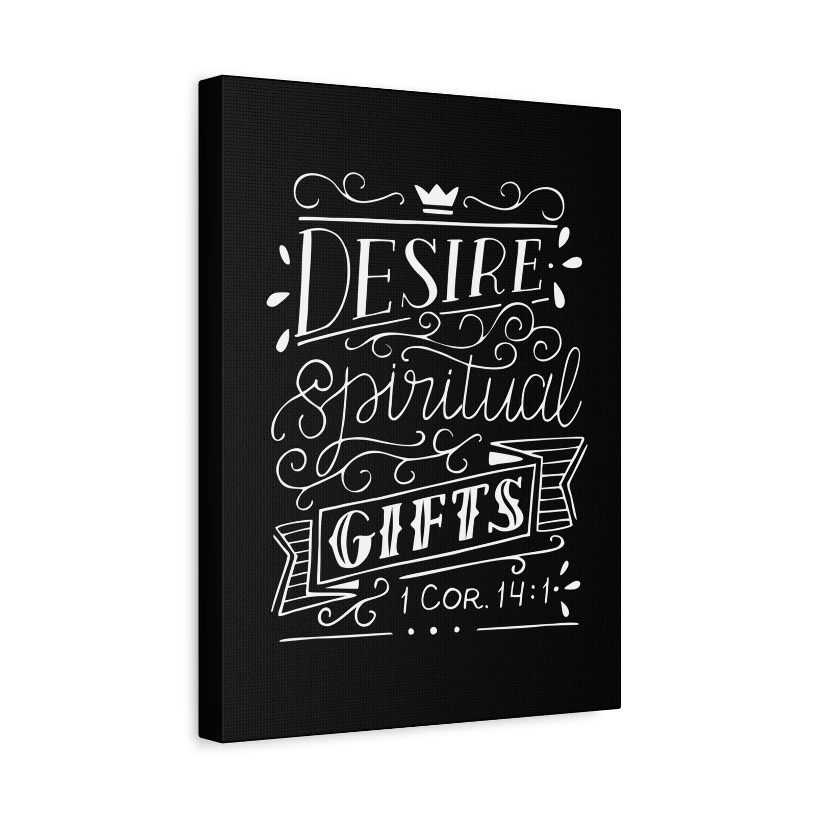 Scripture Canvas Desire Spiritual Gifts 1 Corinthians 14:1 Christian Wall Art Bible Verse Print Ready To Hang-Express Your Love Gifts