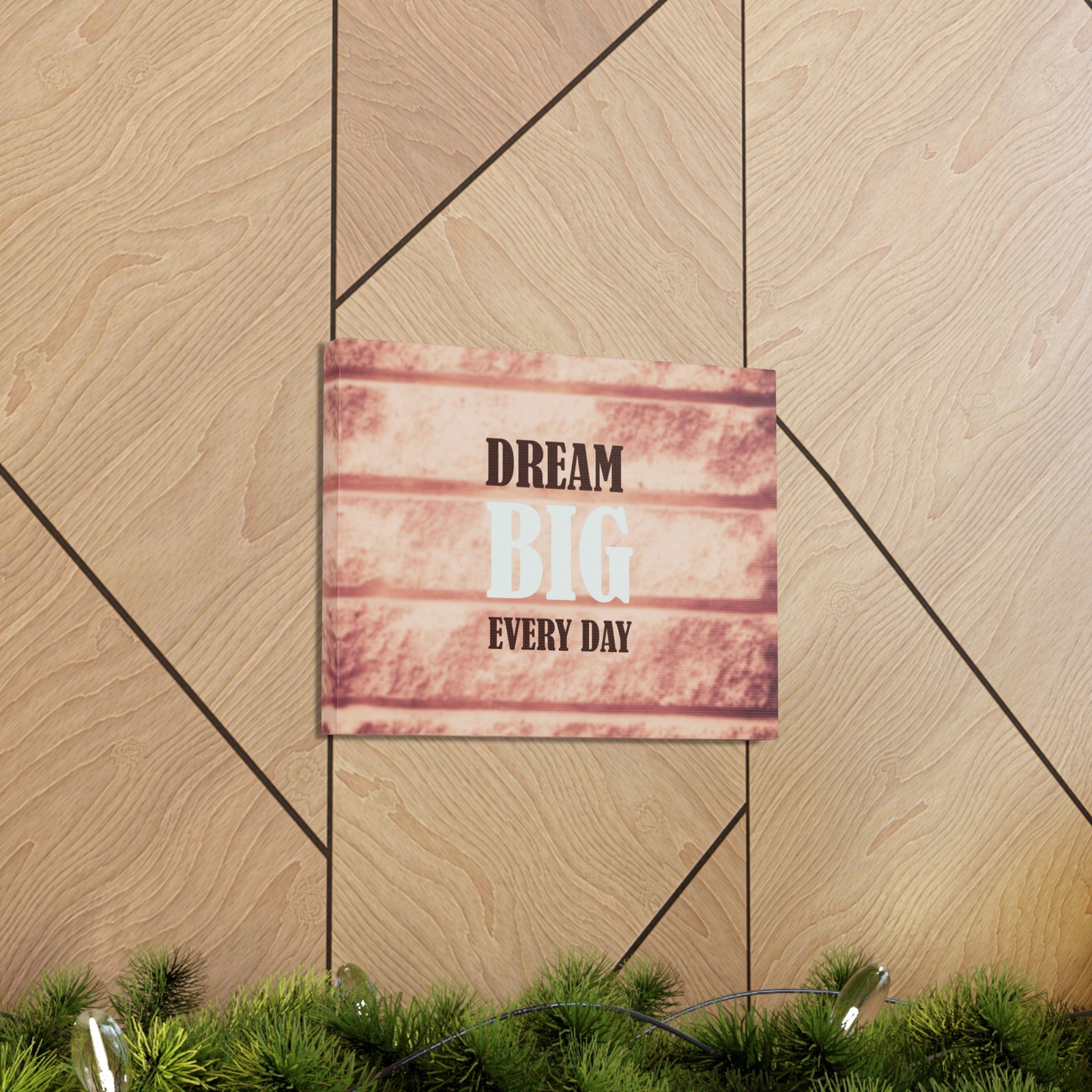 Inspirational Quote Canvas Dream Big Everyday Motivational Print Ready to Hang Artwork-Express Your Love Gifts