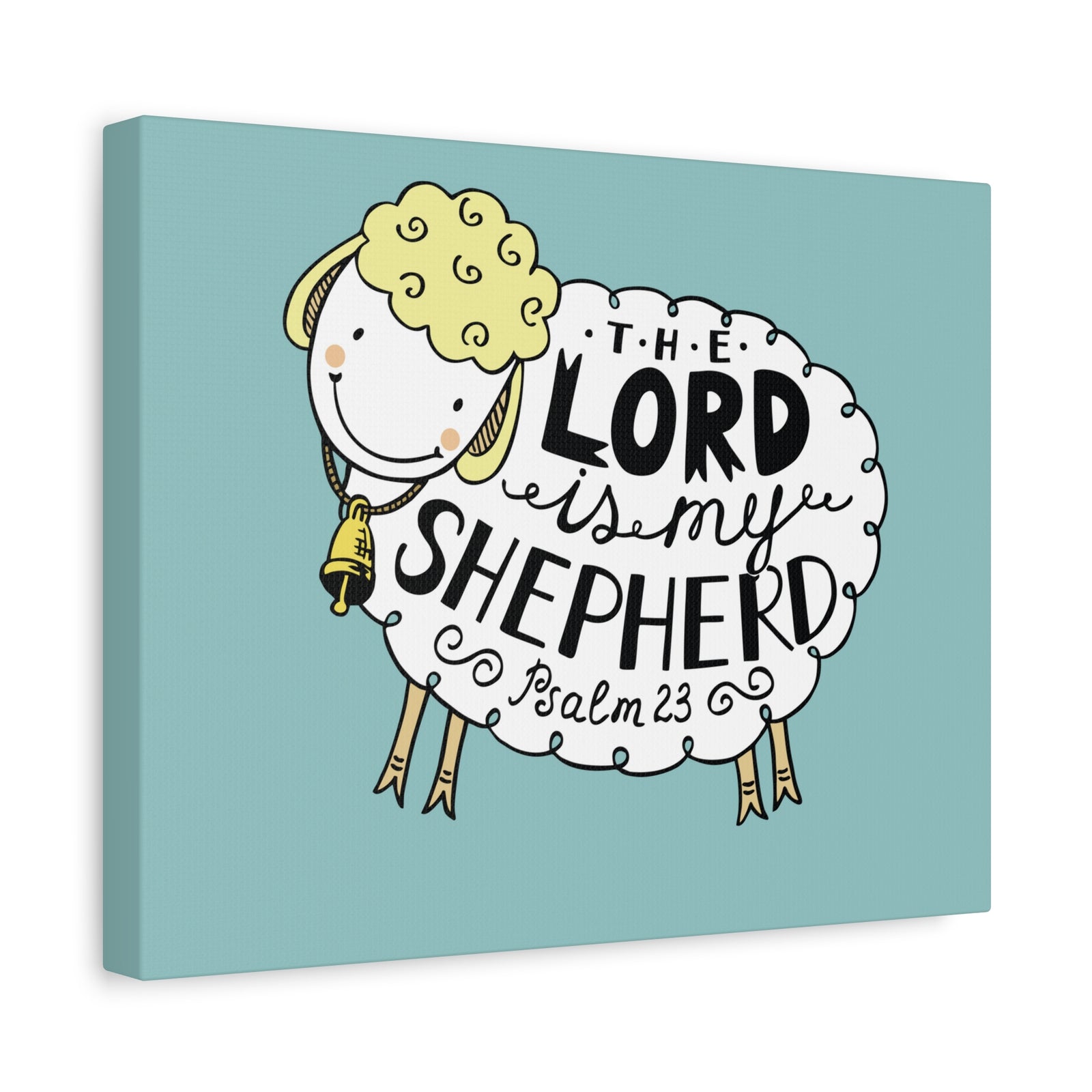 Scripture Canvas The Lord Is My Shepherd Psalm 23 Christian Wall Art Bible Verse Print Ready To Hang-Express Your Love Gifts