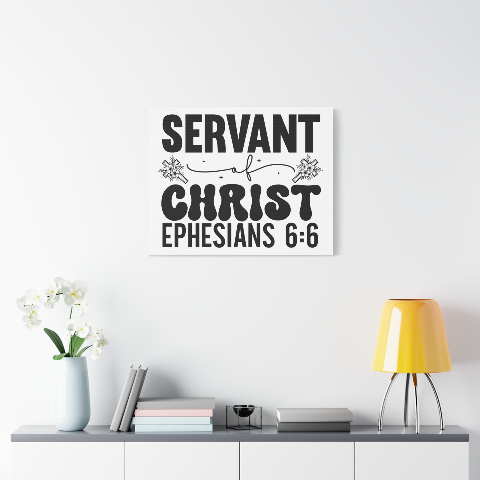 Scripture Walls Ephesians 6:6 Servant of Christ Bible Verse Canvas Christian Wall Art Ready to Hang Unframed-Express Your Love Gifts