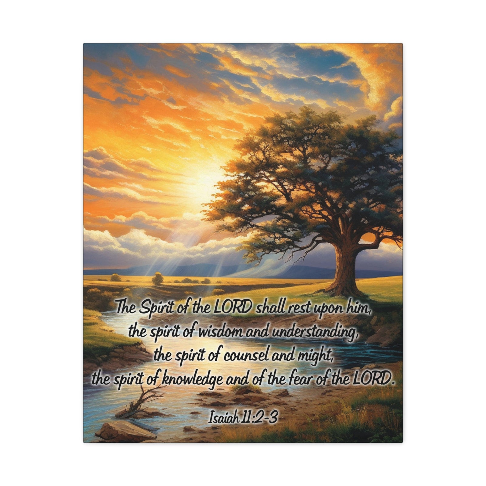 Scripture Walls Spirit of the LORD Isaiah 11:2 KJV Christian Wall Art Print Ready to Hang Unframed-Express Your Love Gifts