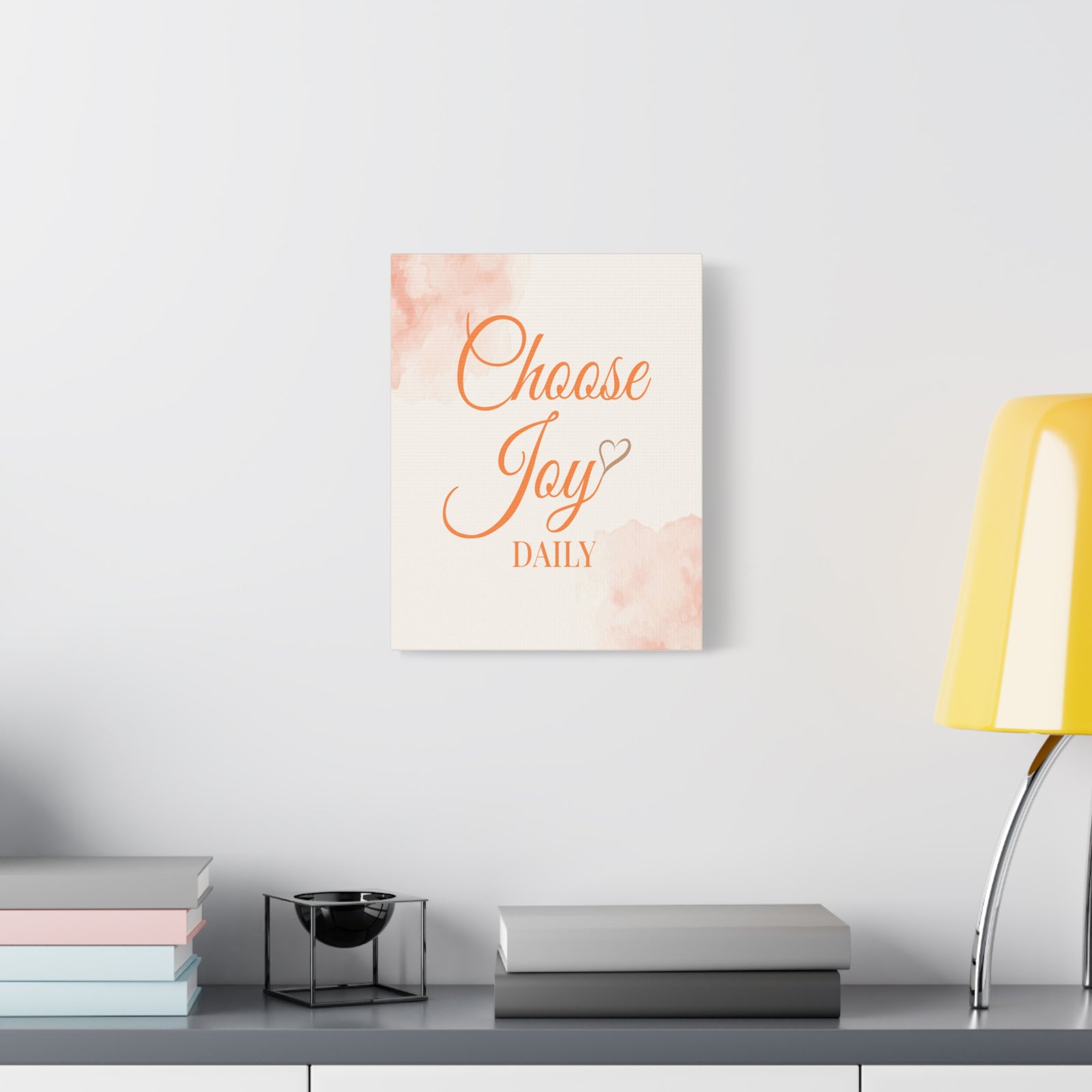 Choose Joy Daily Inspirational Motivational Quote Canvas Wall Art for Home Decor Ready-to-Hang-Express Your Love Gifts