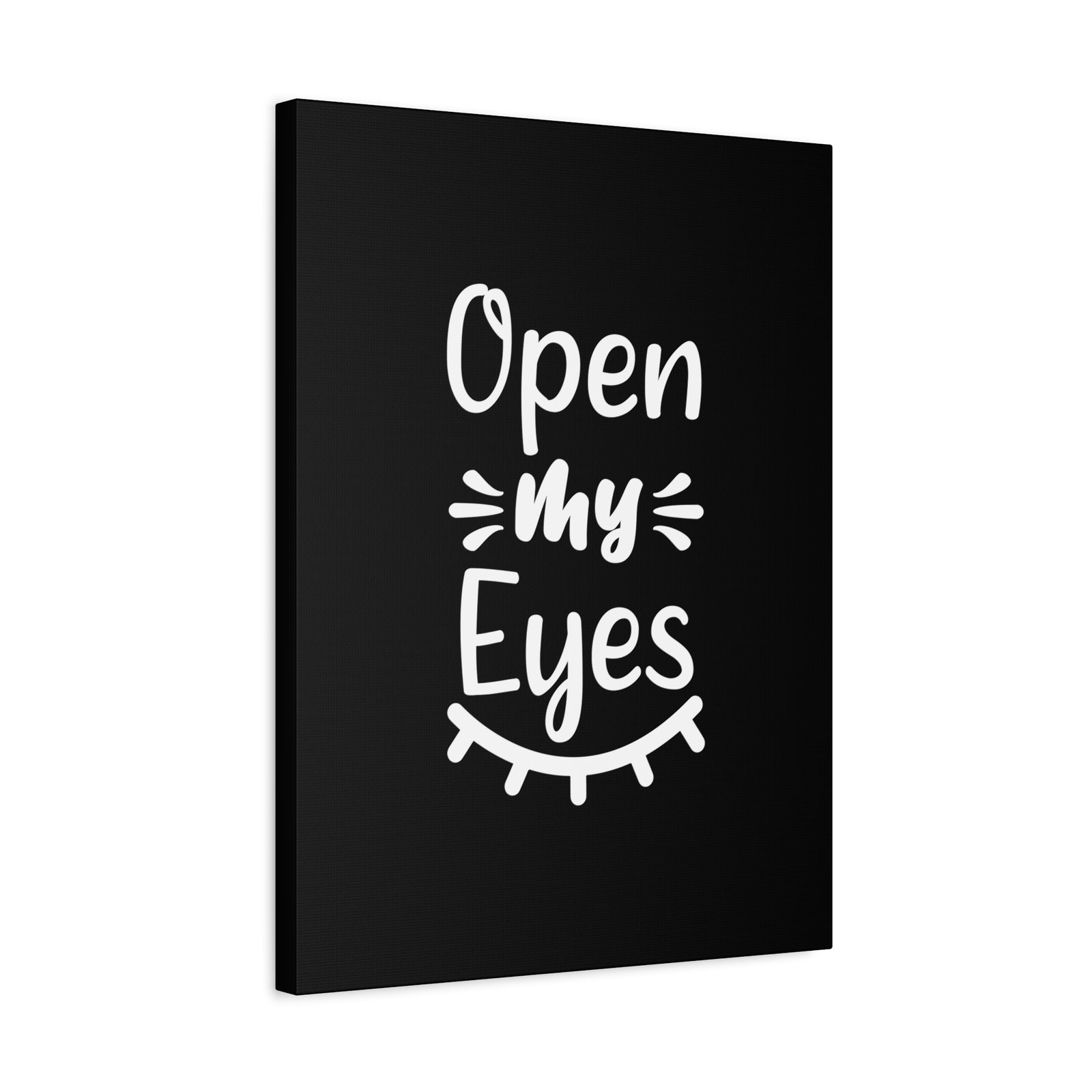Scripture Canvas Open My Eyes Psalm 119:18 Black Christian Wall Art Bible Verse Print Ready to Hang-Express Your Love Gifts