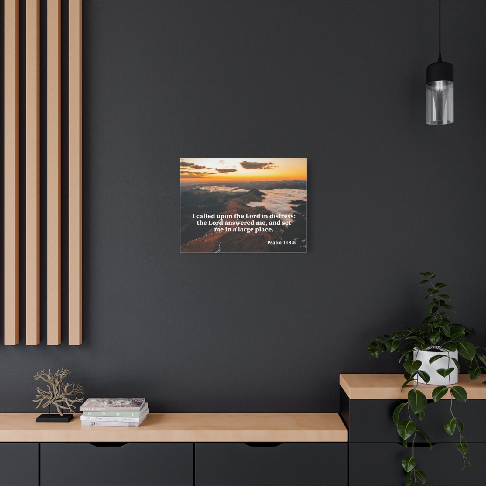 Bible Verse Canvas Called on the Lord Psalm 118:5 Wall Art Christian Home Decor-Express Your Love Gifts