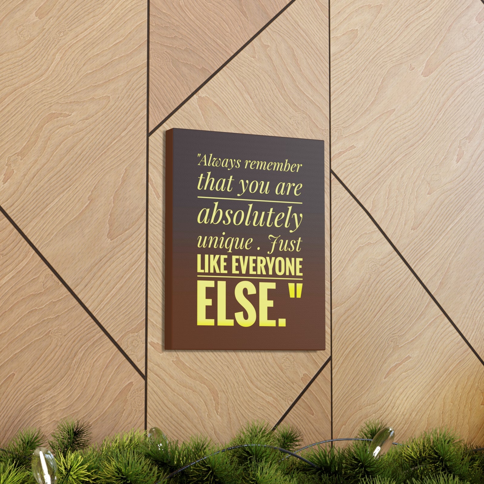 Inspirational Wall Art You Are Absolutely Unique Motivation Wall Decor for Home Office Gym Inspiring Success Quote Print Ready to Hang-Express Your Love Gifts