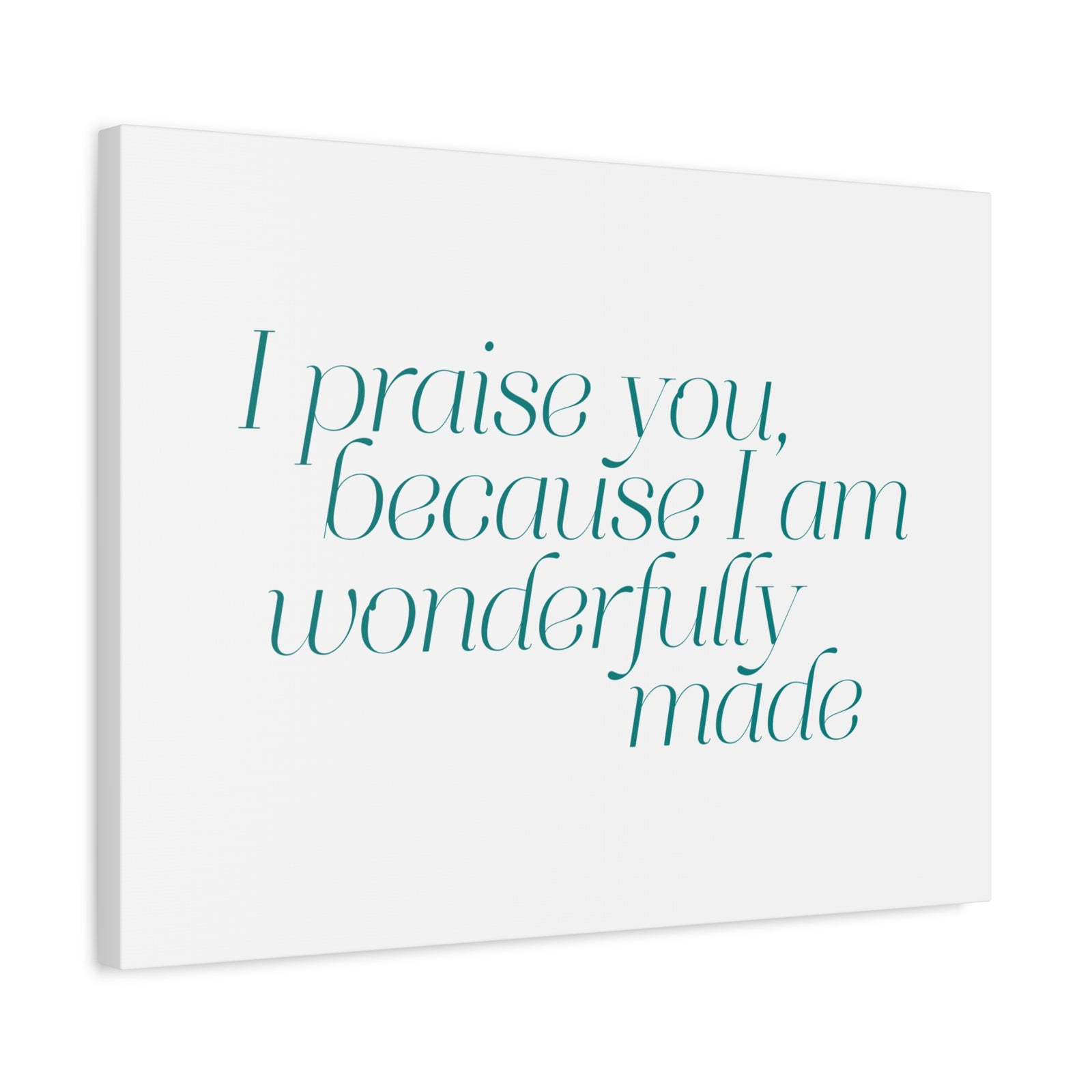 Scripture Walls Wonderfully Made Light Blue Psalm 139:14 Bible Verse Canvas Christian Wall Art Ready to Hang-Express Your Love Gifts