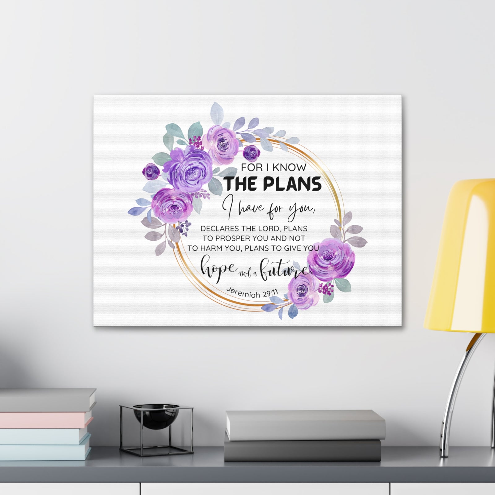 Scripture Walls Jeremiah 29:11 The Plans I Have Bible Verse Canvas Christian Wall Art Ready to Hang Unframed-Express Your Love Gifts
