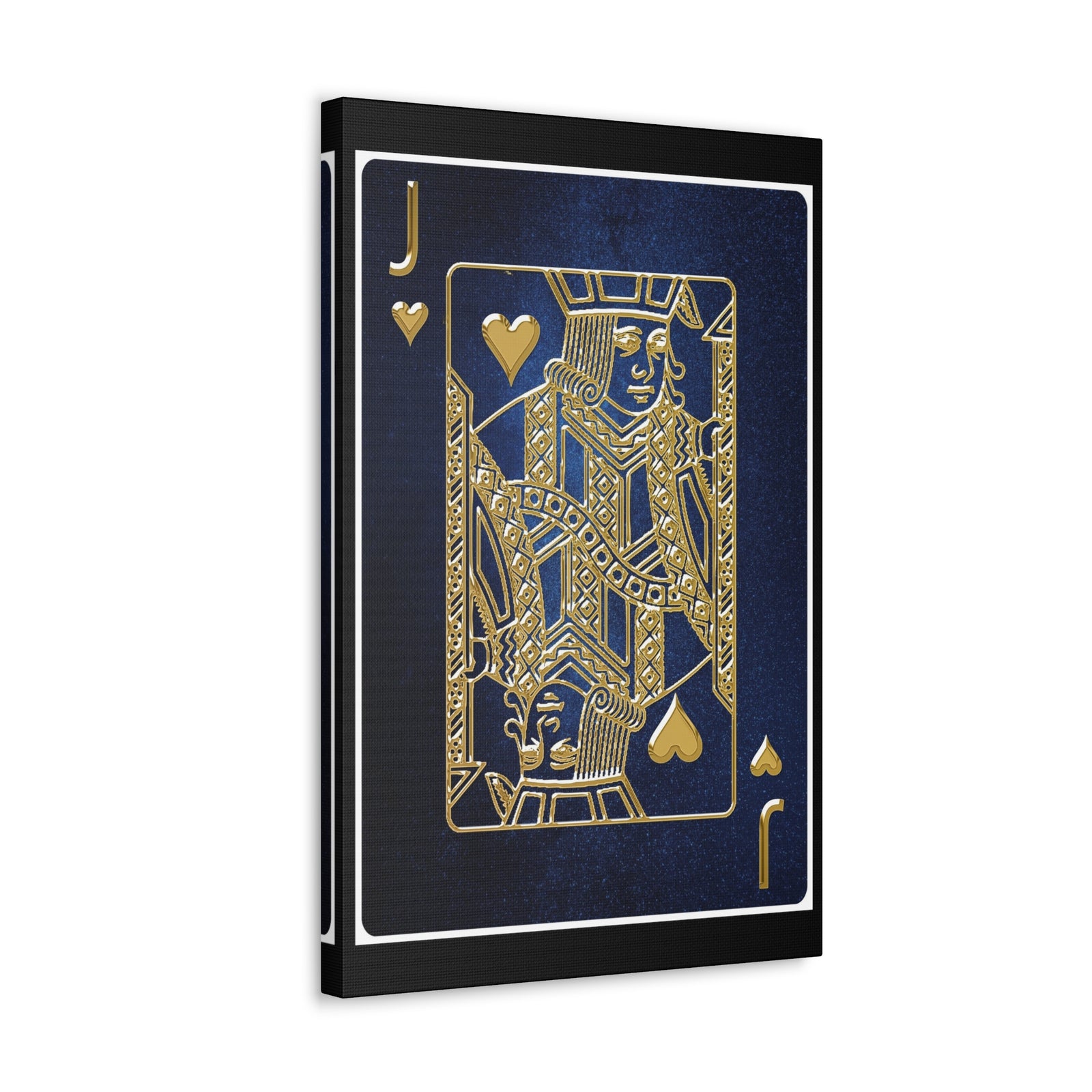 Jack Of Hearts Space Background Playing Card Canvas Wall Art for Home Decor Ready-to-Hang-Express Your Love Gifts