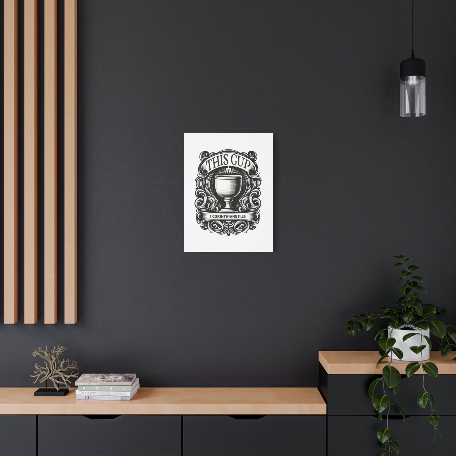 Scripture Walls 1 Corinthians 11:25 This Cup Bible Verse Canvas Christian Wall Art Ready to Hang Unframed-Express Your Love Gifts