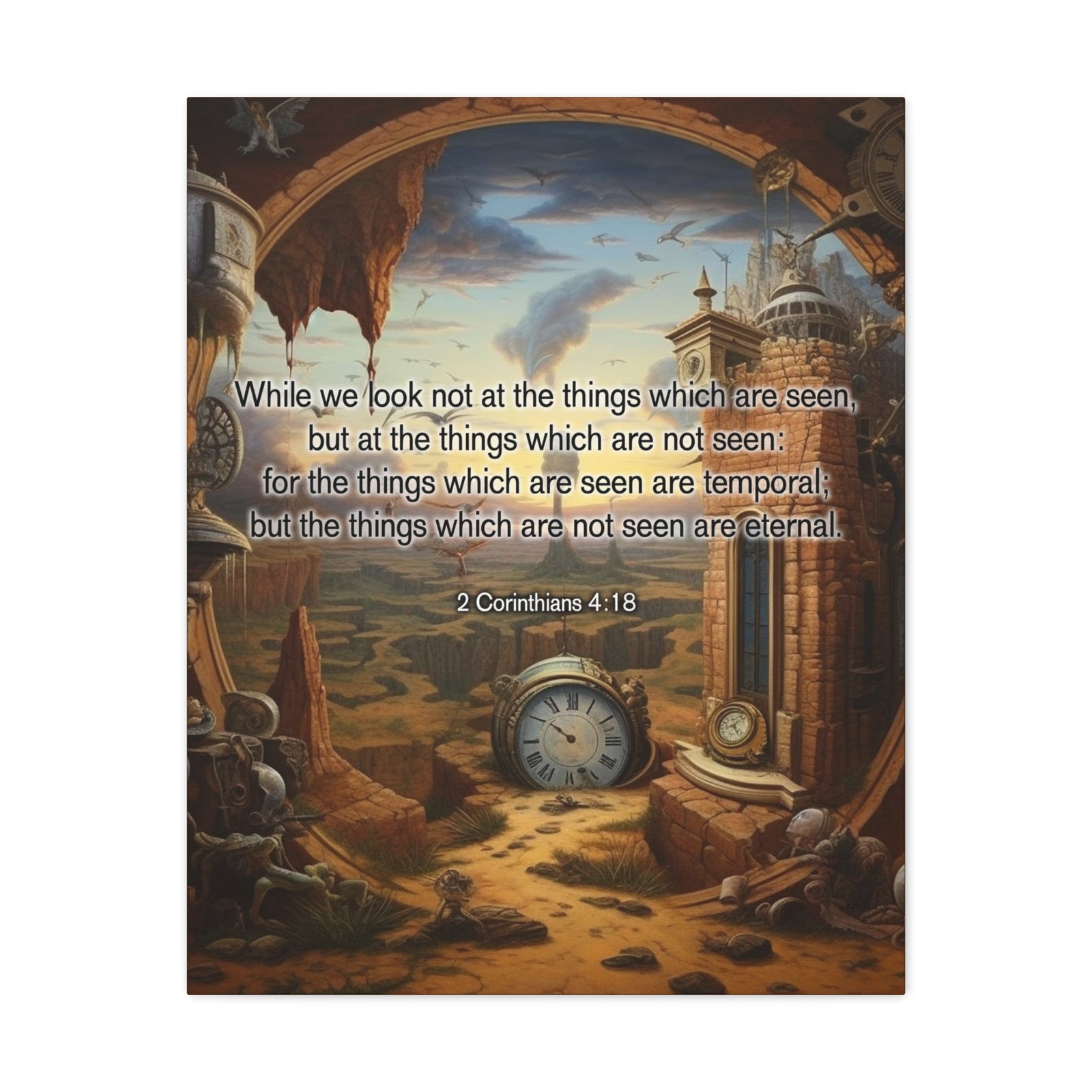 Scripture Walls Temporal 2 Corinthians 4:18 Christian Wall Art Print Ready to Hang Unframed-Express Your Love Gifts