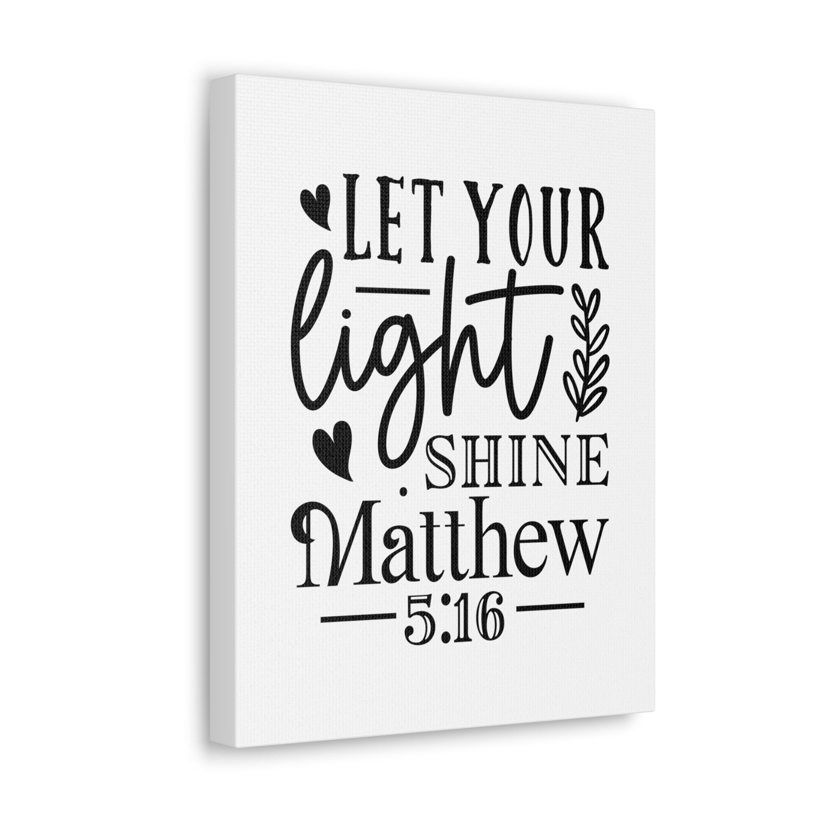 Scripture Walls Matthew 5:16 Let Your Light Shine Bible Verse Canvas Christian Wall Art Ready to Hang Unframed-Express Your Love Gifts