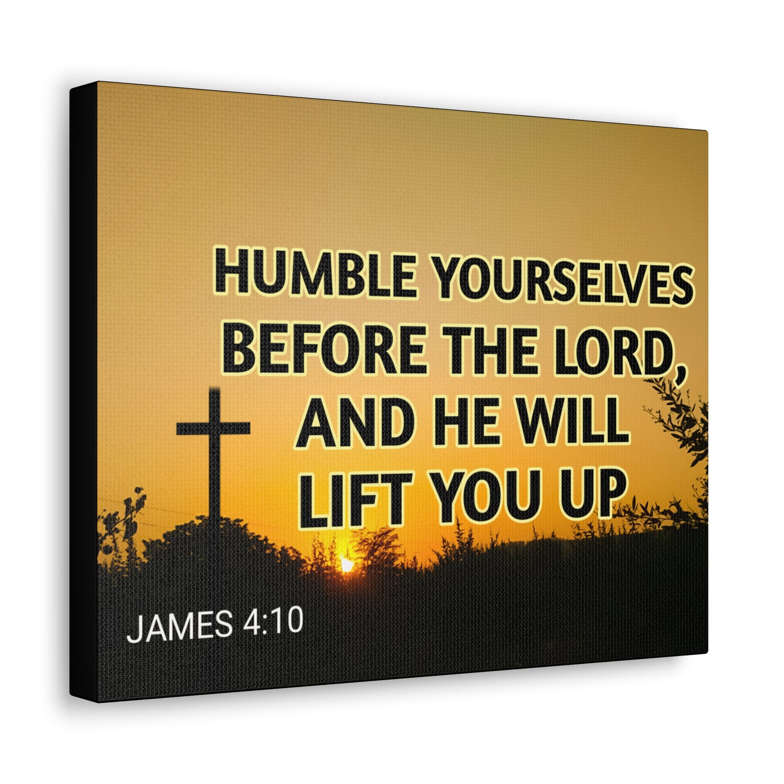 Scripture Walls Humble Yourselves James 4:10 Bible Verse Canvas Christian Wall Art Ready to Hang-Express Your Love Gifts