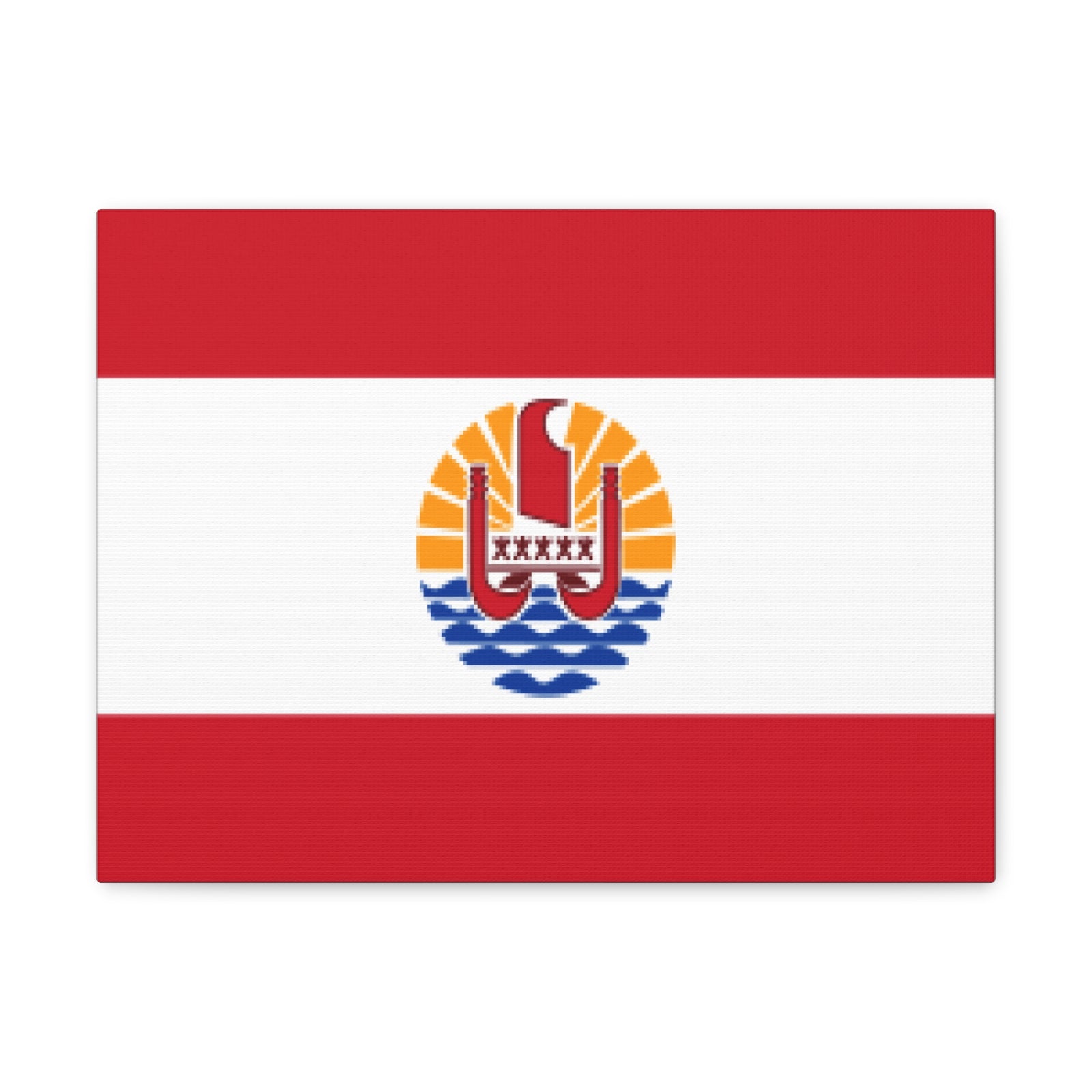 French Polynesia Country Flag Canvas Vibrant Wall Art Unframed Home Decor-Express Your Love Gifts