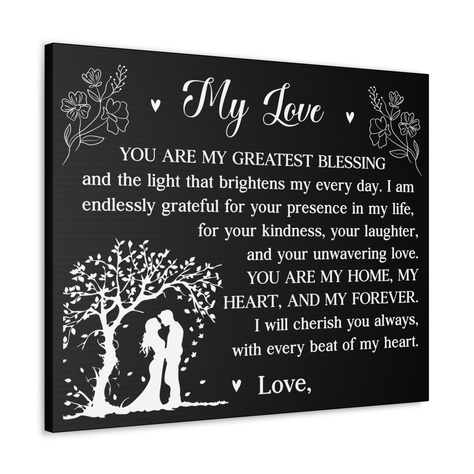 Personalized You Are My Greatest Blessing Romantic Inspirational Print Ready to Hang Artwork Unframed-Express Your Love Gifts
