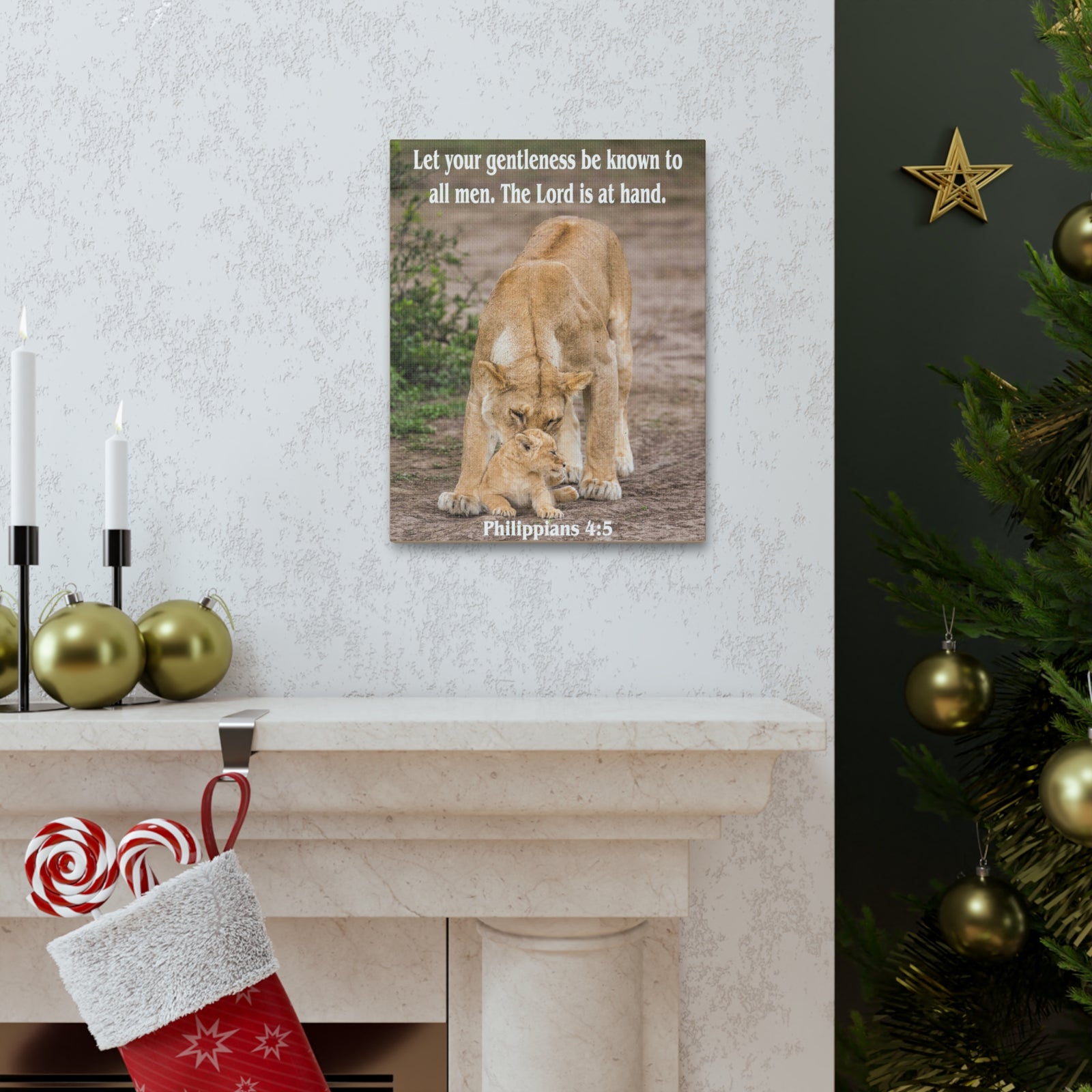 Scripture Canvas The Lord is at Hand Philippians 4:5 Christian Wall Art Bible Verse Print Ready to Hang-Express Your Love Gifts