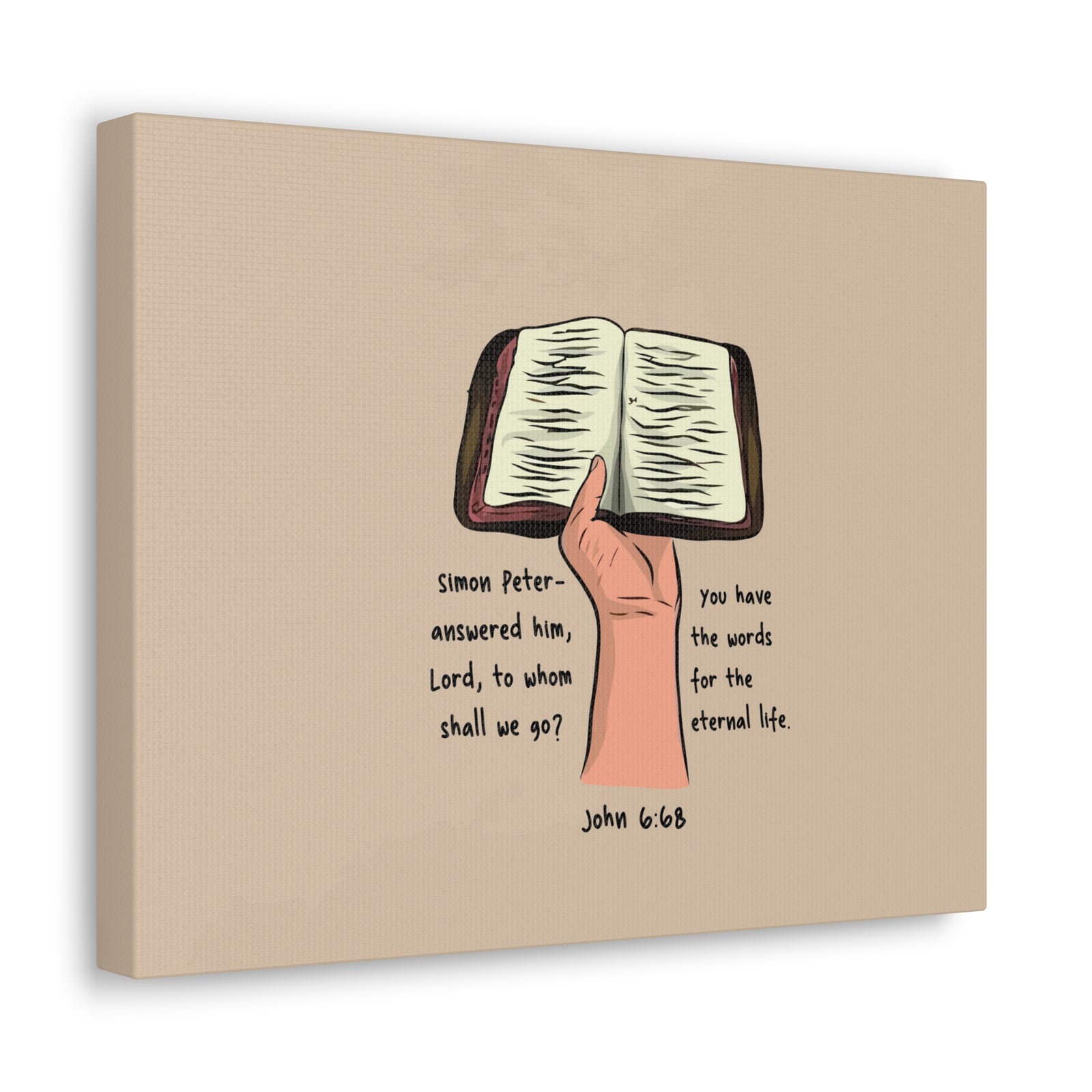 Scripture Walls Lord To Whom Shall We Go John 6:68 Bible Verse Canvas Christian Wall Art Ready To Hang-Express Your Love Gifts
