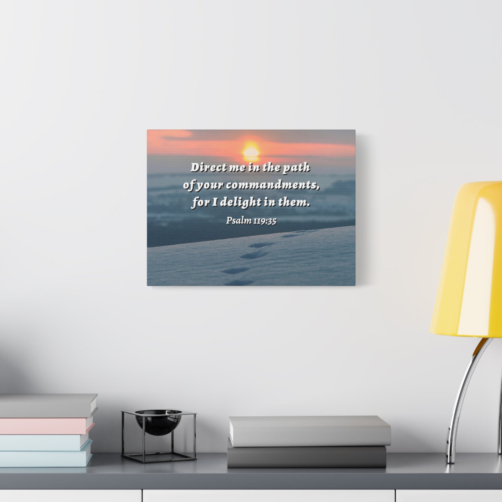 Scripture Walls Direct Me In The Path Psalm 119:35 Bible Verse Canvas Christian Wall Art Ready to Hang-Express Your Love Gifts