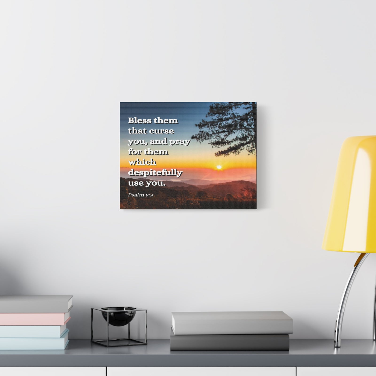 Scripture Canvas Times Of Trouble Psalm 9:9 Christian Wall Art Bible Verse Print Ready to Hang-Express Your Love Gifts