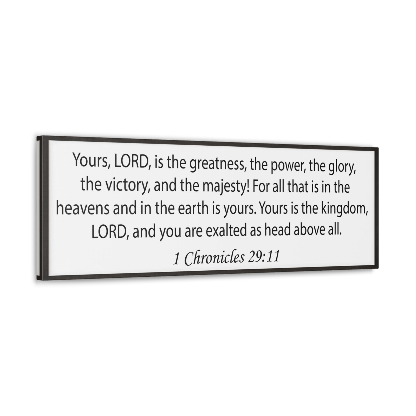 Scripture Walls 1 Chronicles 29:11 White Gold Bible Verse Canvas Christian Wall Art Ready to Hang Unframed-Express Your Love Gifts