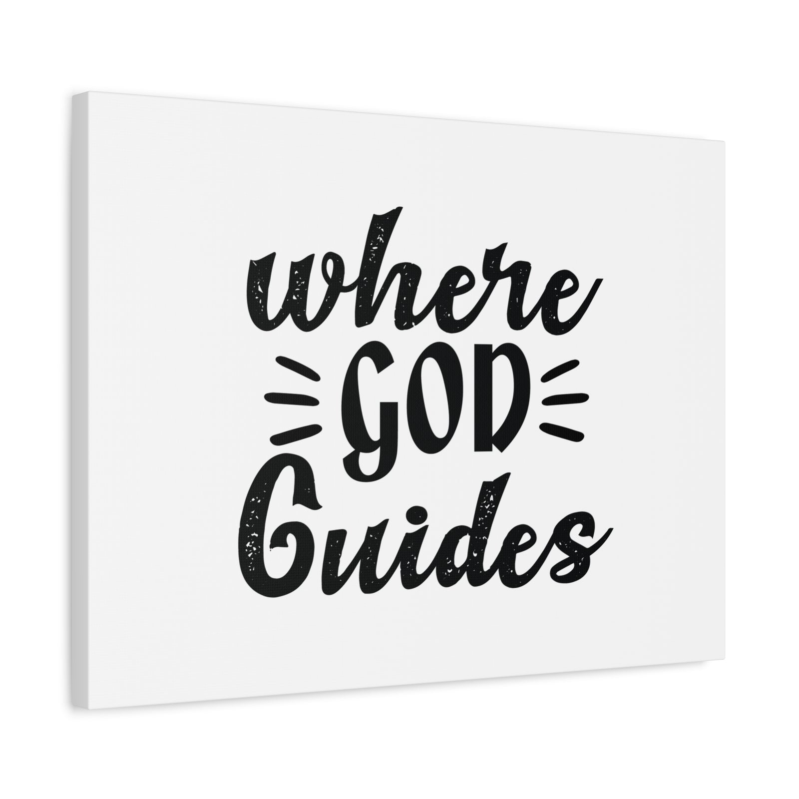 Scripture Canvas Where God Guides Psalms 32:8 Christian Wall Art Bible Verse Print Ready to Hang-Express Your Love Gifts