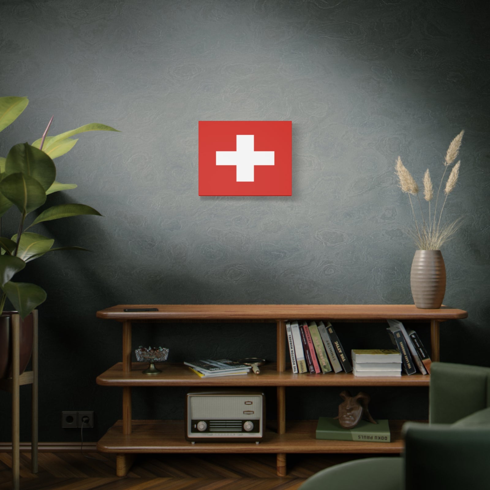 Switzerland Country Flag Canvas Vibrant Wall Art Unframed Home Decor-Express Your Love Gifts