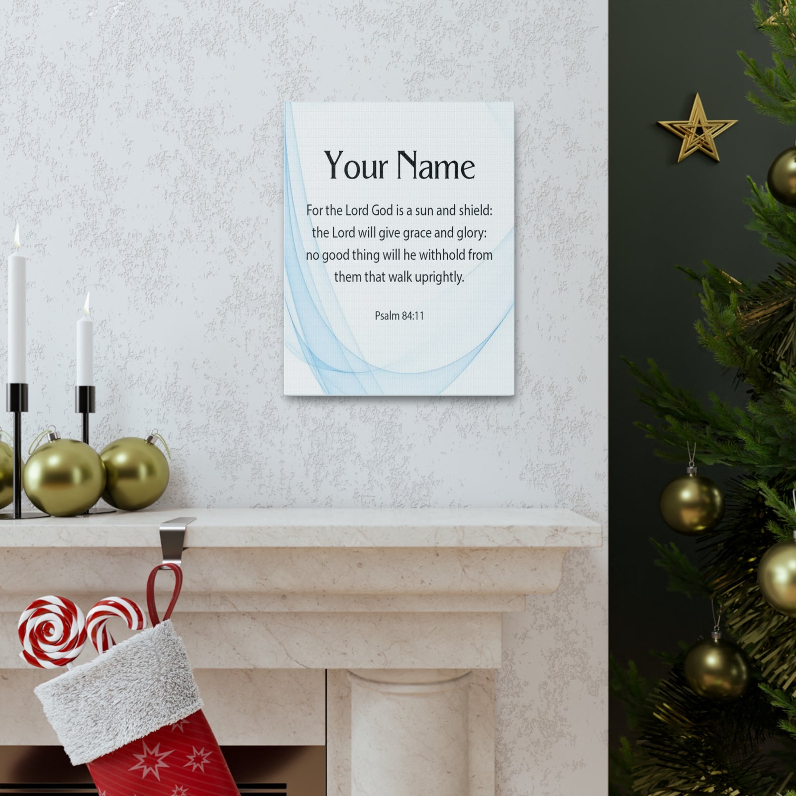 Scripture Walls Personalized Psalm 84:11 Bible Chapter Canvas Christian Wall Art Ready to Hang-Express Your Love Gifts