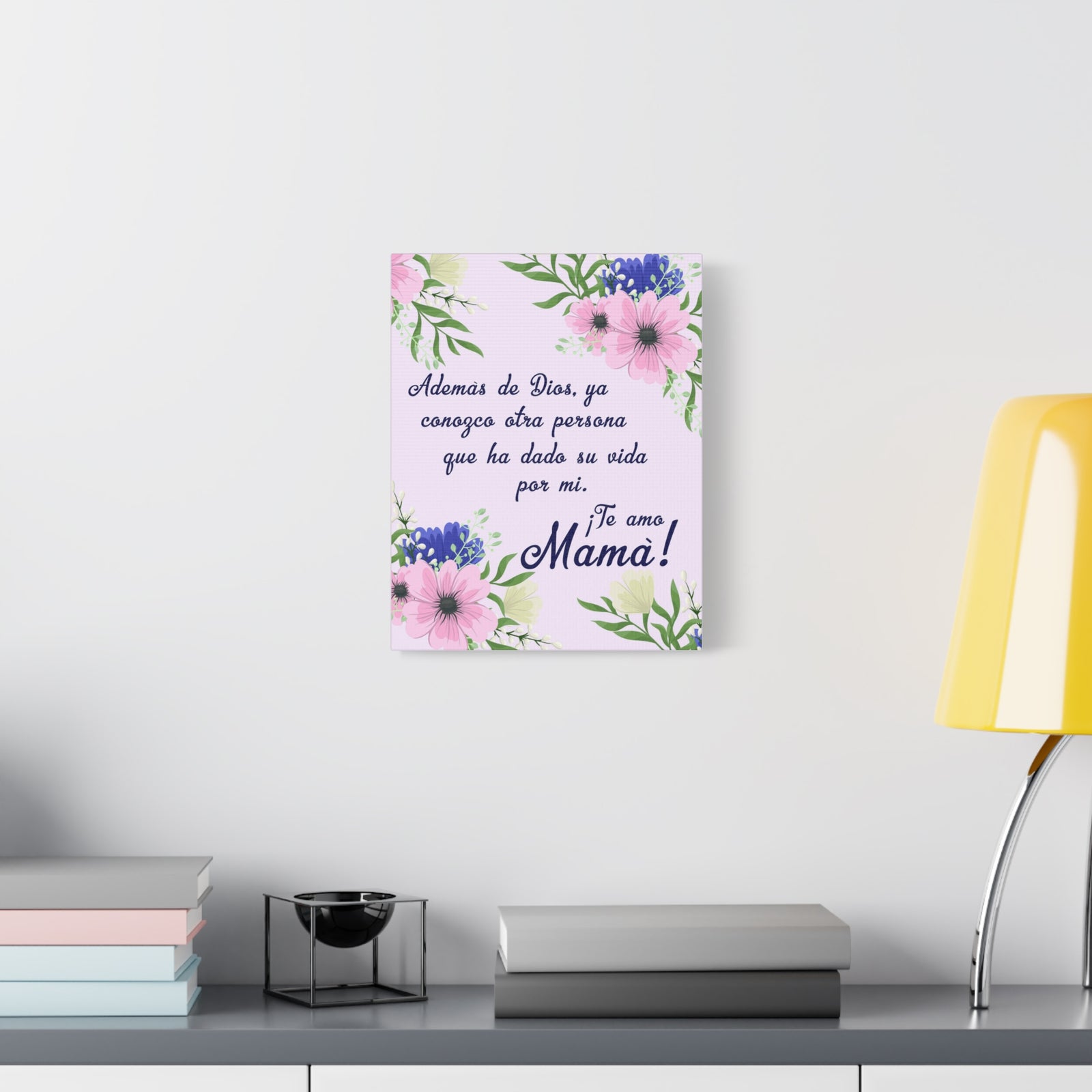 Te Amo Mama Spanish Mom Appreciation Wall Art Ready To Hang Stretched Canvas-Express Your Love Gifts