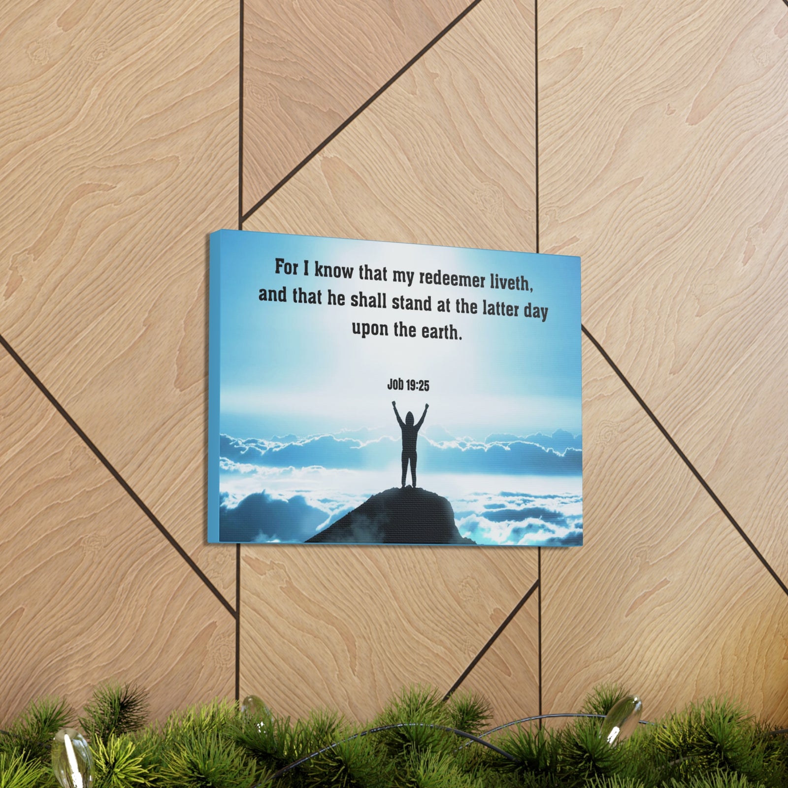 Scripture Walls For I Know Job 19:25 Christian Wall Art Print Ready to Hang Unframed-Express Your Love Gifts