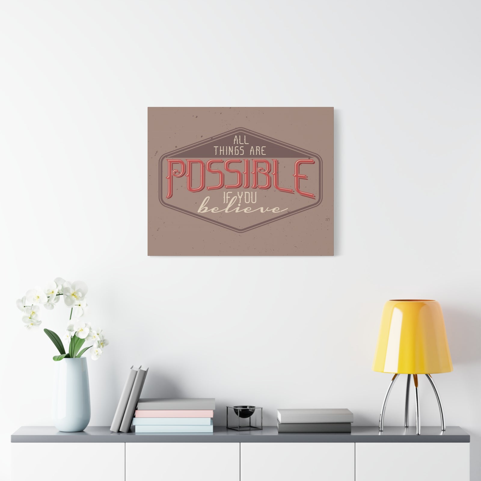 Inspirational Quote Canvas If You Believe Wall Art Motivational Motto Inspiring Prints Artwork Decor Ready to Hang-Express Your Love Gifts