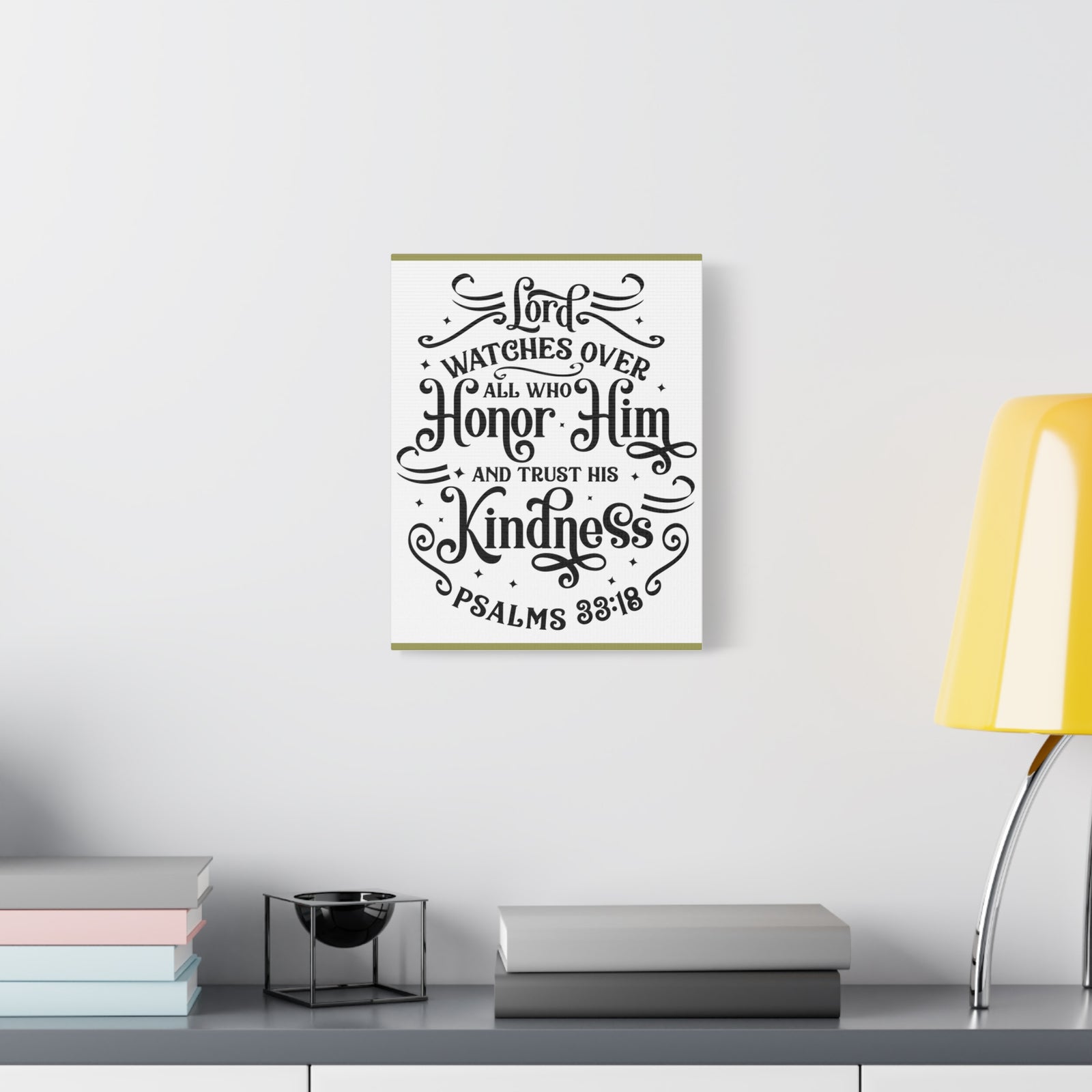Scripture Walls Lord Watches Over All Who Honor Him Psalms 33:18 Bible Verse Canvas Christian Wall Art Ready To Hang-Express Your Love Gifts
