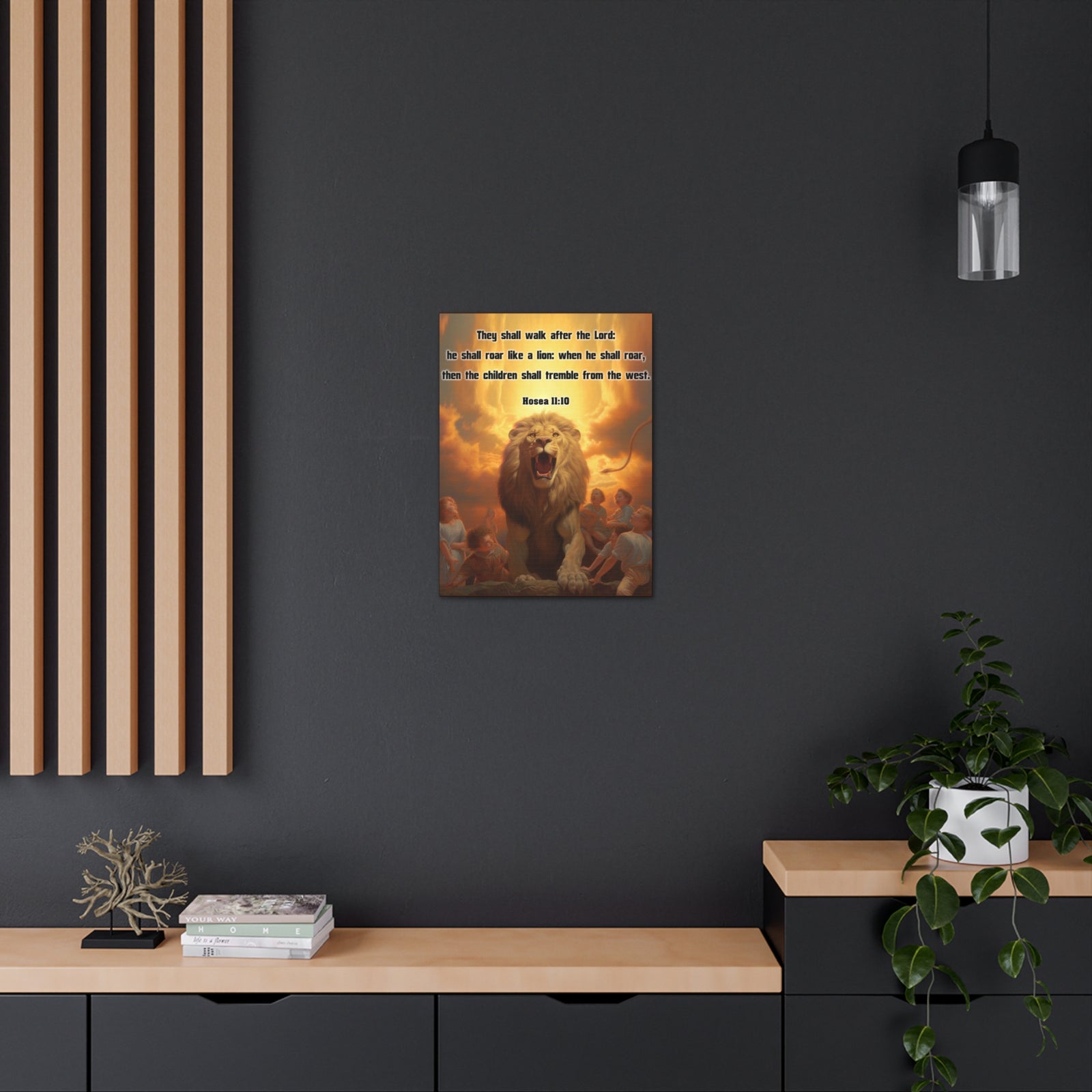 Scripture Walls They Shall Walk After the Lord Hosea 11:10 Christian Wall Art Print Ready to Hang Unframed-Express Your Love Gifts