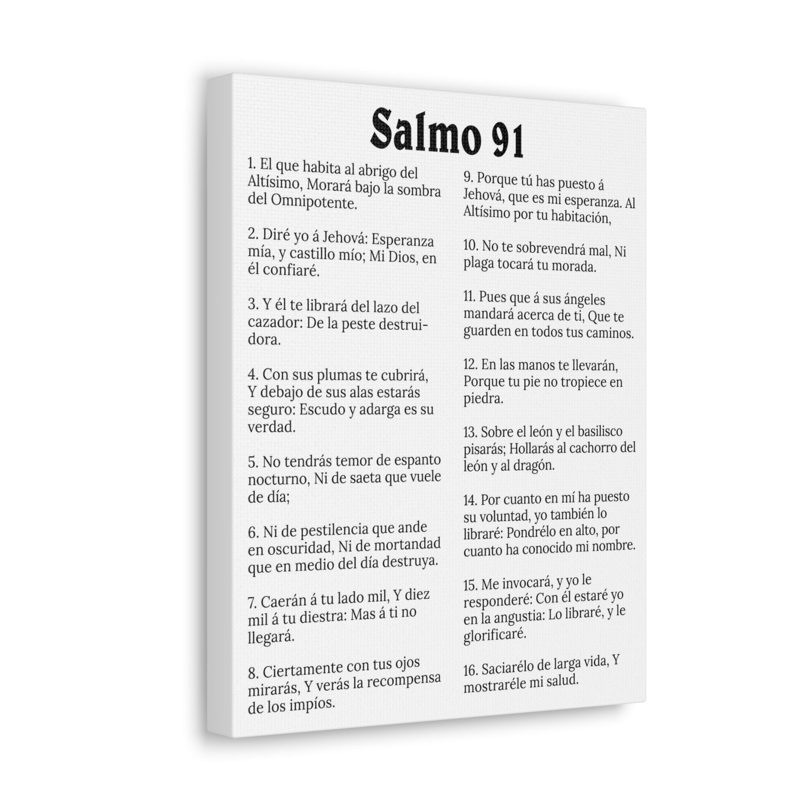 Scripture Walls Salmo 91 White Christian Wall Art Print Ready to Hang Unframed-Express Your Love Gifts