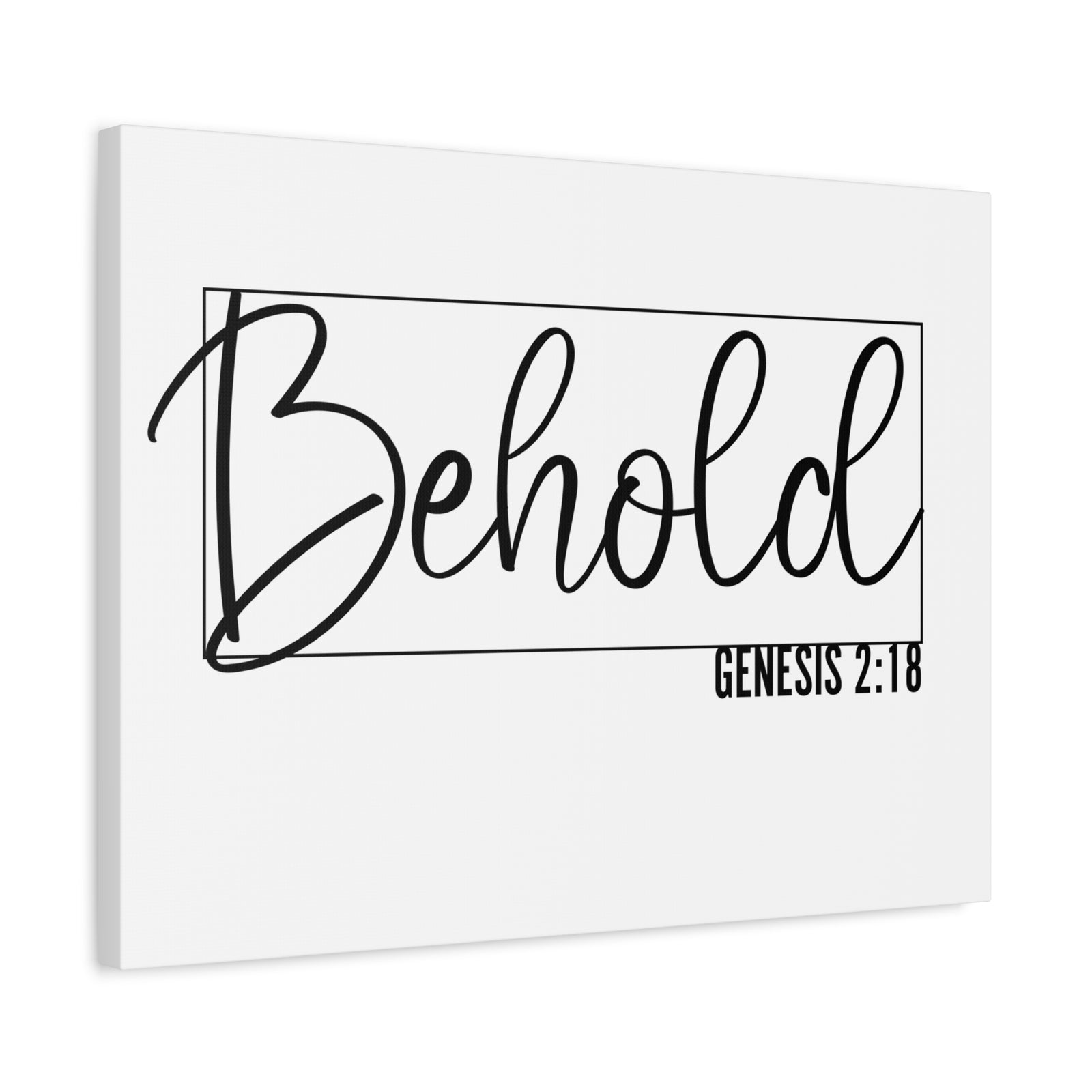 Scripture Walls Genesis 2:18 Behold Bible Verse Canvas Christian Wall Art Ready to Hang Unframed-Express Your Love Gifts