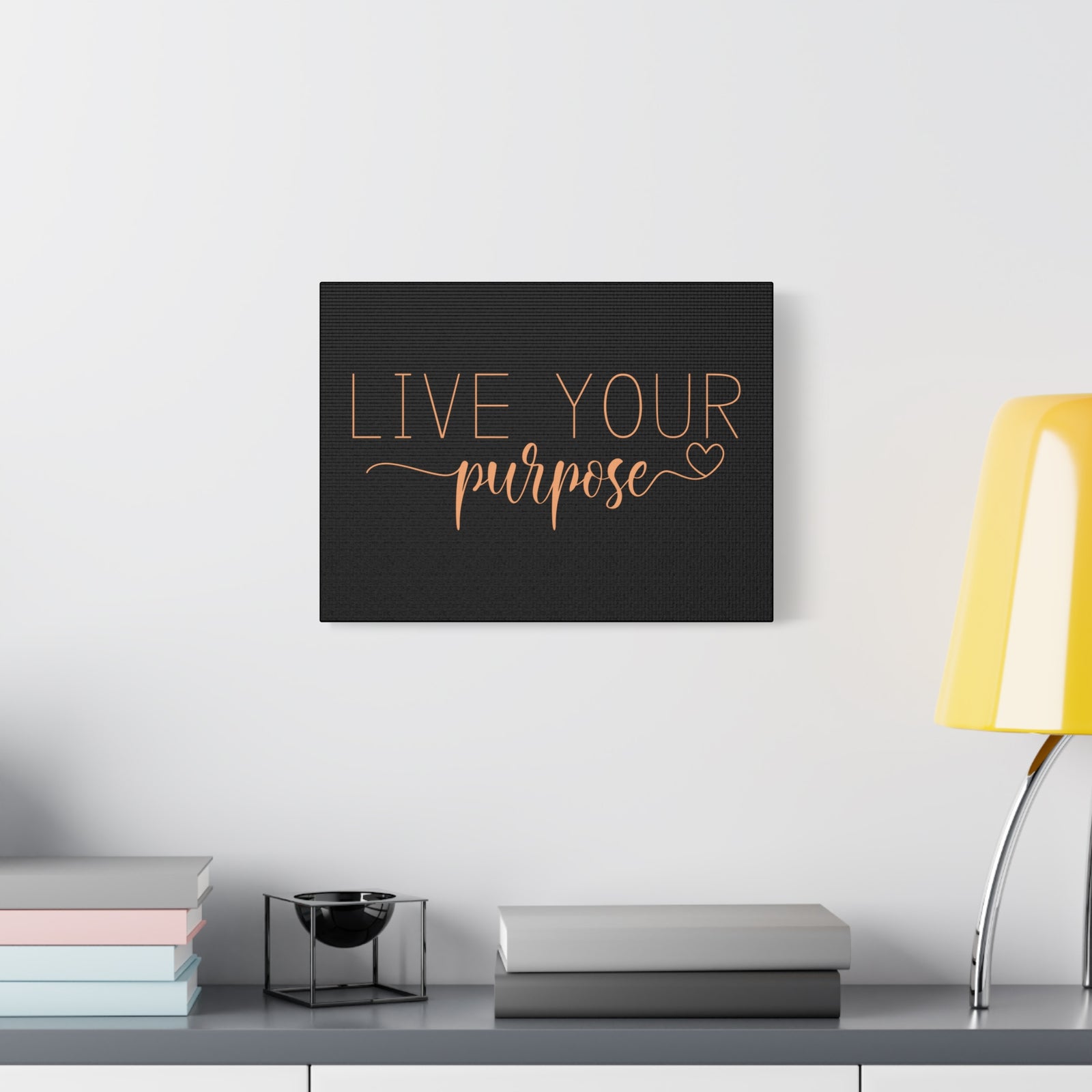 Scripture Canvas Live Your Purpose Psalm 57:2 Christian Wall Art Bible Verse Print Ready to Hang-Express Your Love Gifts