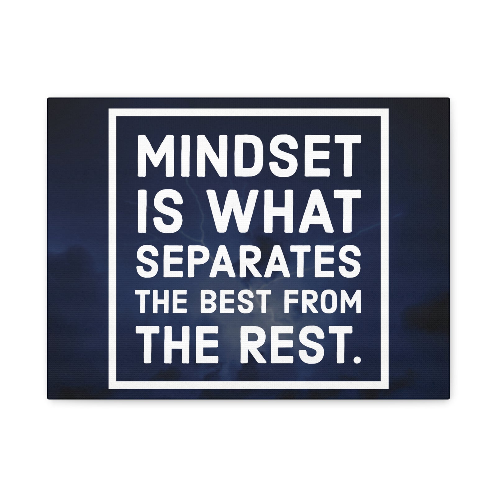 Inspirational Quote Canvas Mindset Is What Separates Wall Art Motivational Motto Inspiring Prints Artwork Decor Ready to Hang-Express Your Love Gifts