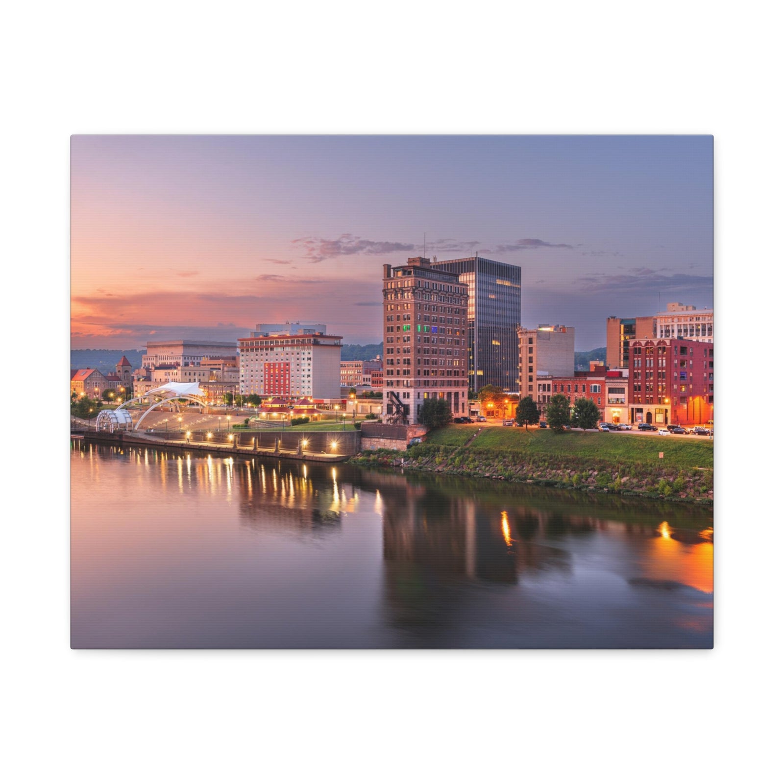 Charleston Night Skyline Canvas Artwork High-Quality Breathtaking Stunning Cityscape for Home Decor Ready to Hang-Express Your Love Gifts