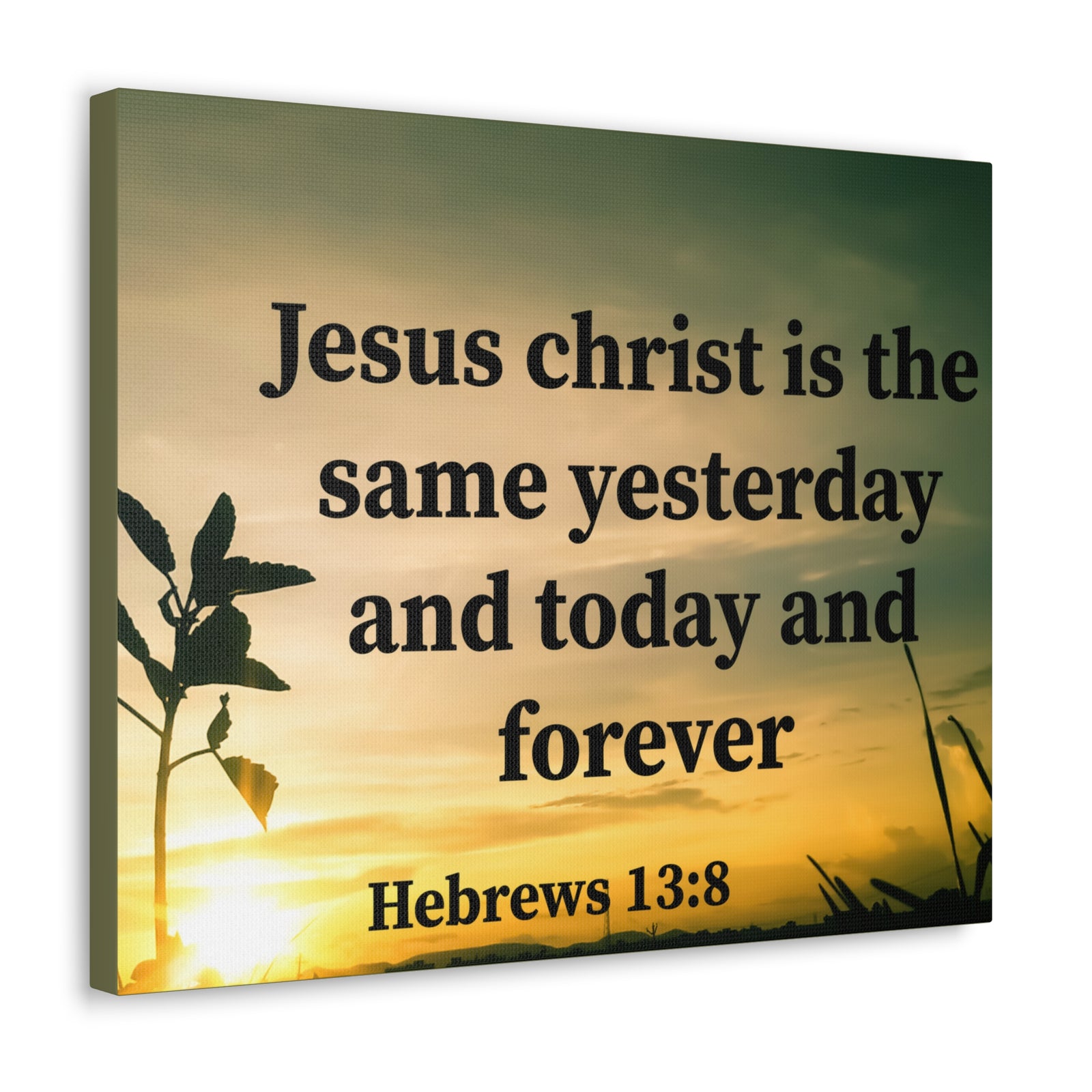 Scripture Walls Today And Forever Hebrews 13:8 Bible Verse Canvas Christian Wall Art Ready to Hang-Express Your Love Gifts