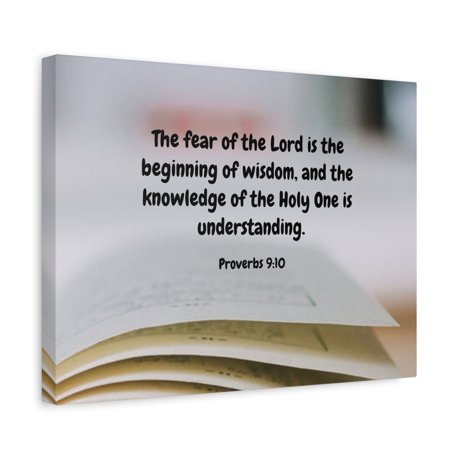 Scripture Walls Fear Of The Lord Proverbs 9:10 Bible Verse Canvas Christian Wall Art Ready to Hang-Express Your Love Gifts