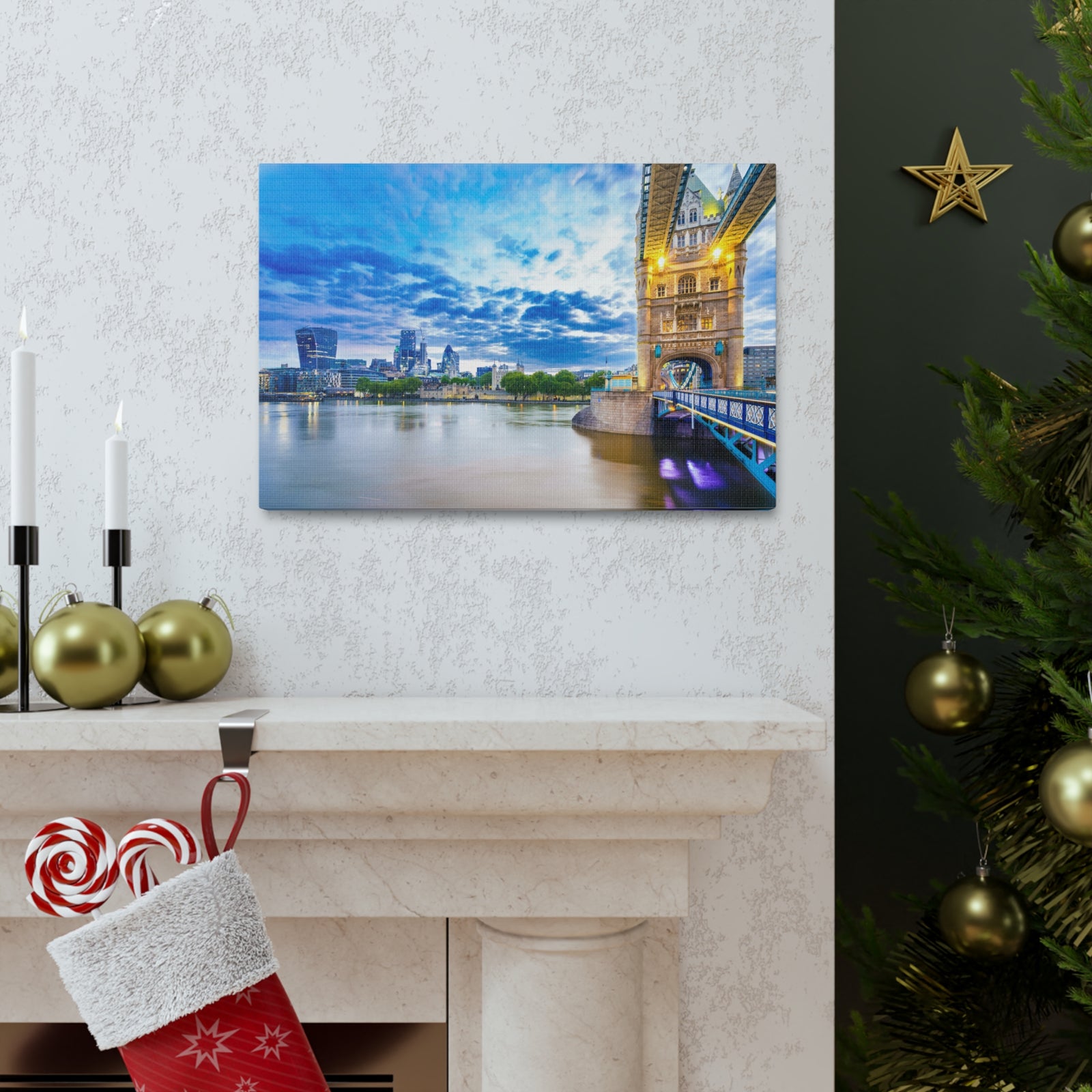 London Daytime Skyline Canvas Artwork High-Quality Breathtaking Stunning Cityscape for Home Decor Ready to Hang-Express Your Love Gifts