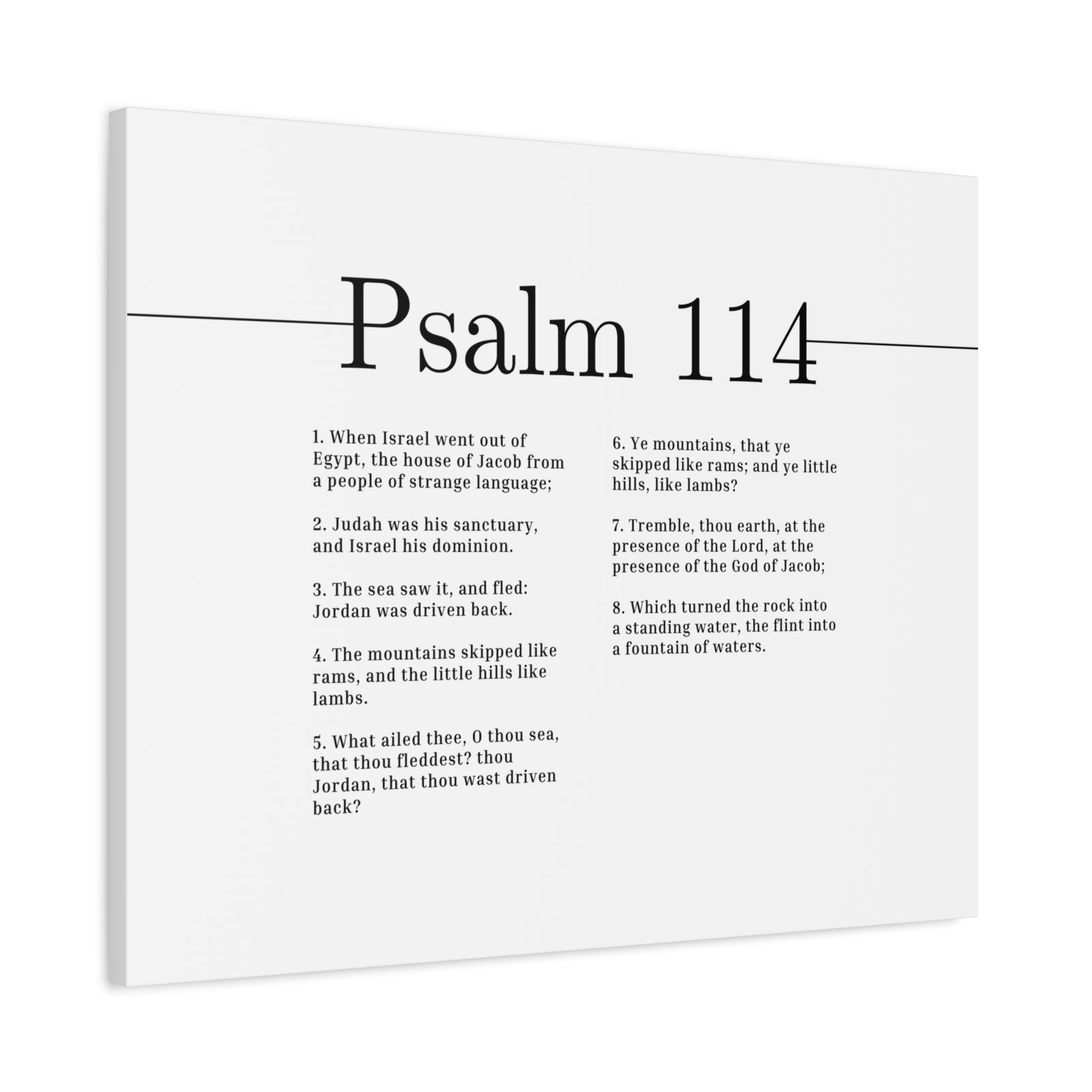 Scripture Canvas Presence Of The Lord Psalm 114 Christian Wall Art Bible Verse Print Ready to Hang-Express Your Love Gifts