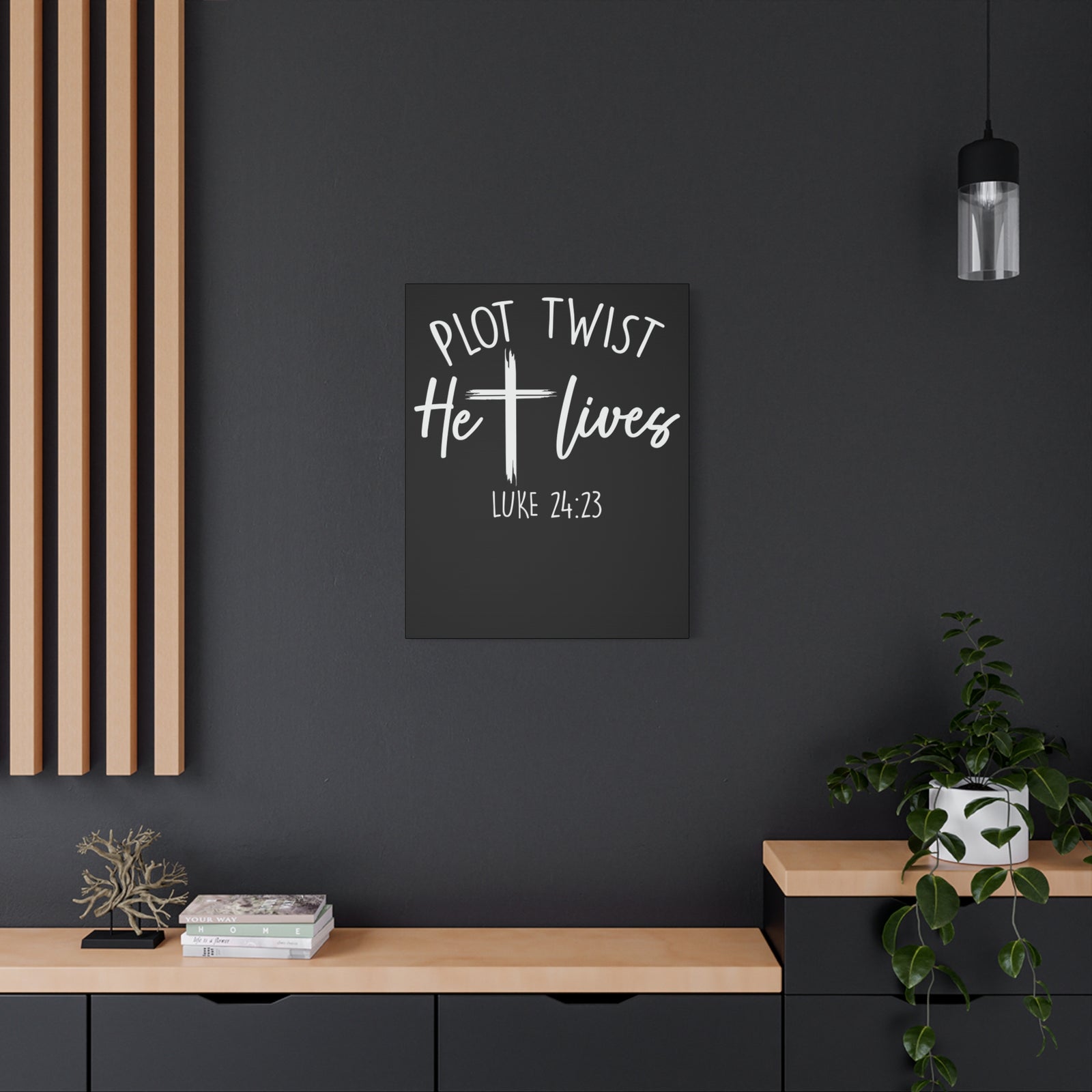 Scripture Walls Luke 24:23 Plot Twist Bible Verse Canvas Christian Wall Art Ready to Hang Unframed-Express Your Love Gifts