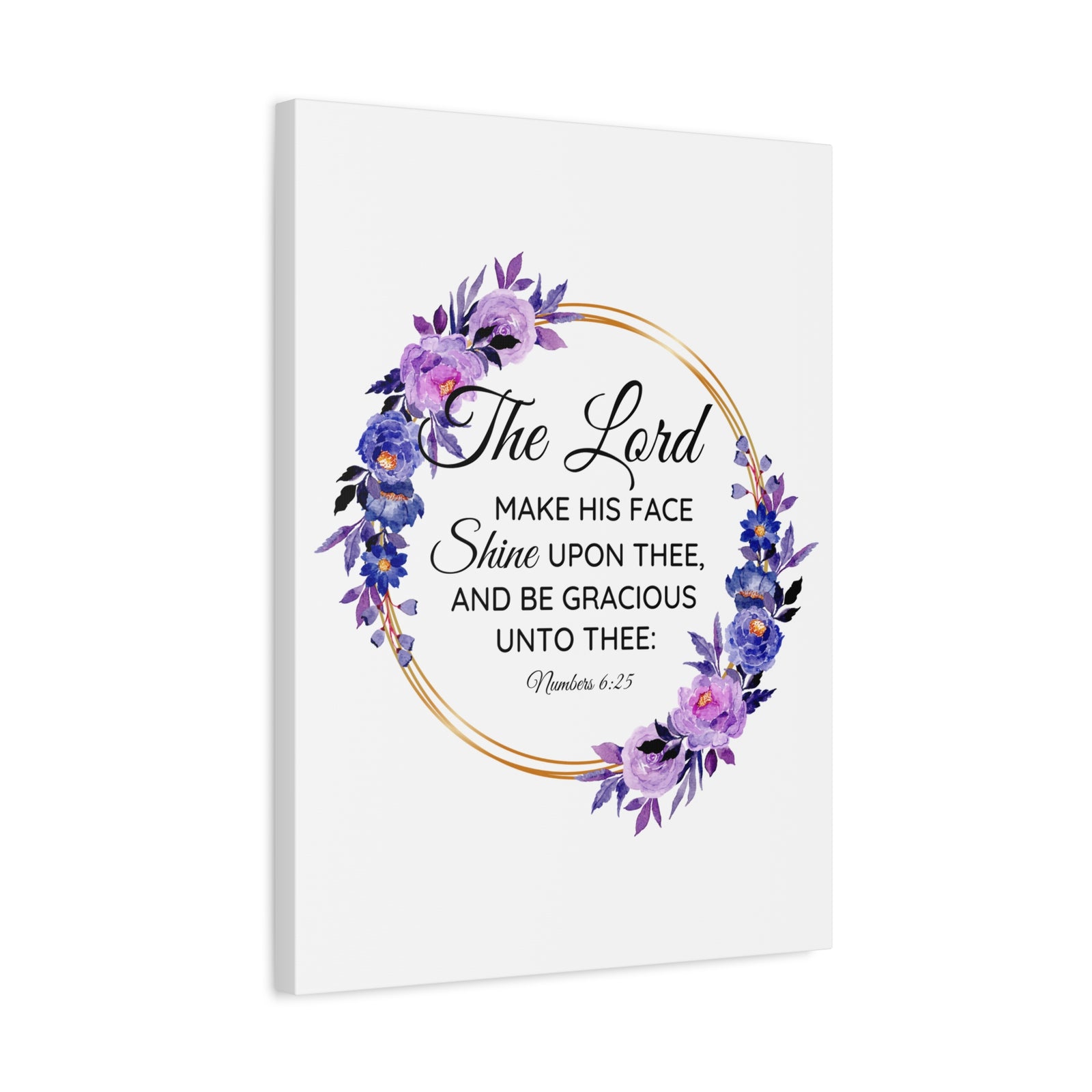 Scripture Walls Numbers 6:25 Shine Upon Thee Bible Verse Canvas Christian Wall Art Ready to Hang Unframed-Express Your Love Gifts