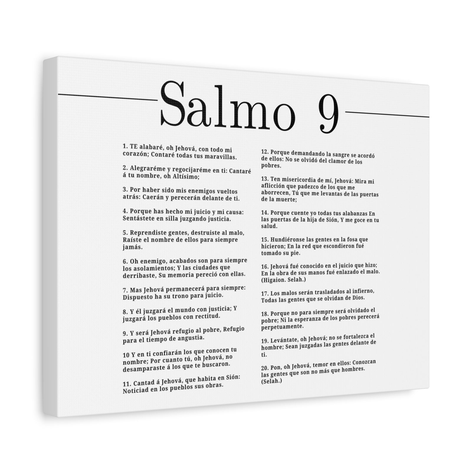 Salmo 9 Impresión De Arte Cristiano en la Pared Lista Para Colgar-Express Your Love Gifts