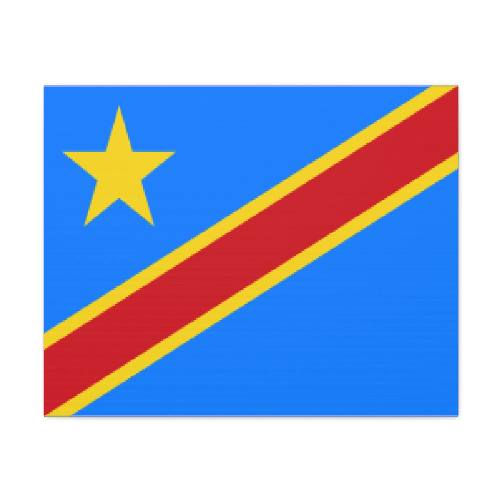 DR Congo Country Flag Canvas Vibrant Wall Art Unframed Home Decor-Express Your Love Gifts